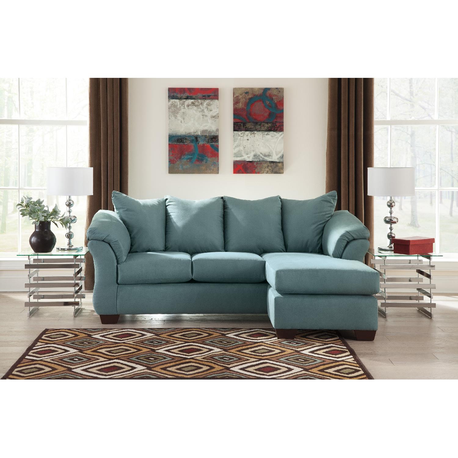 Ashley's Darcy Sectional Sofa in Sky - image-1