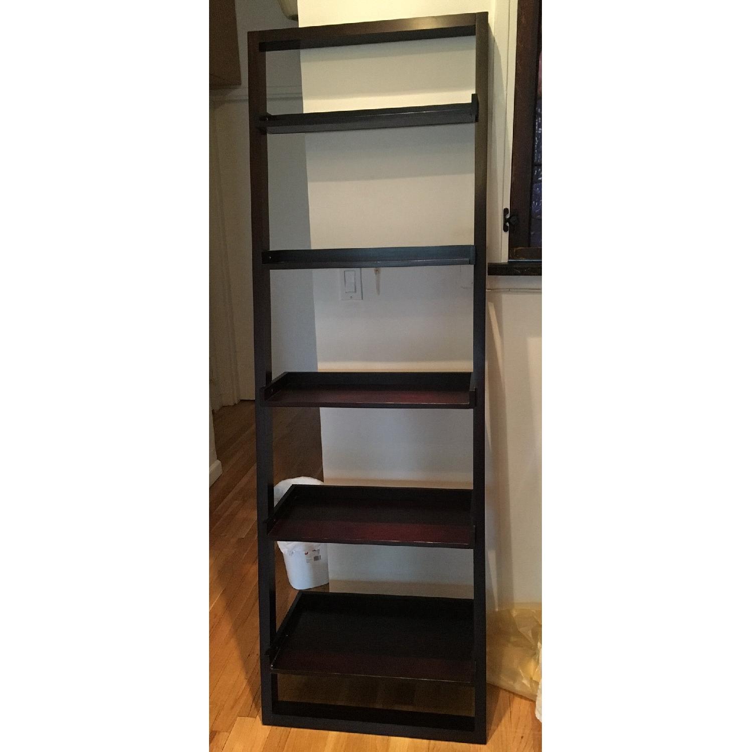 Crate & Barrel Sloan Leaning Bookcase AptDeco