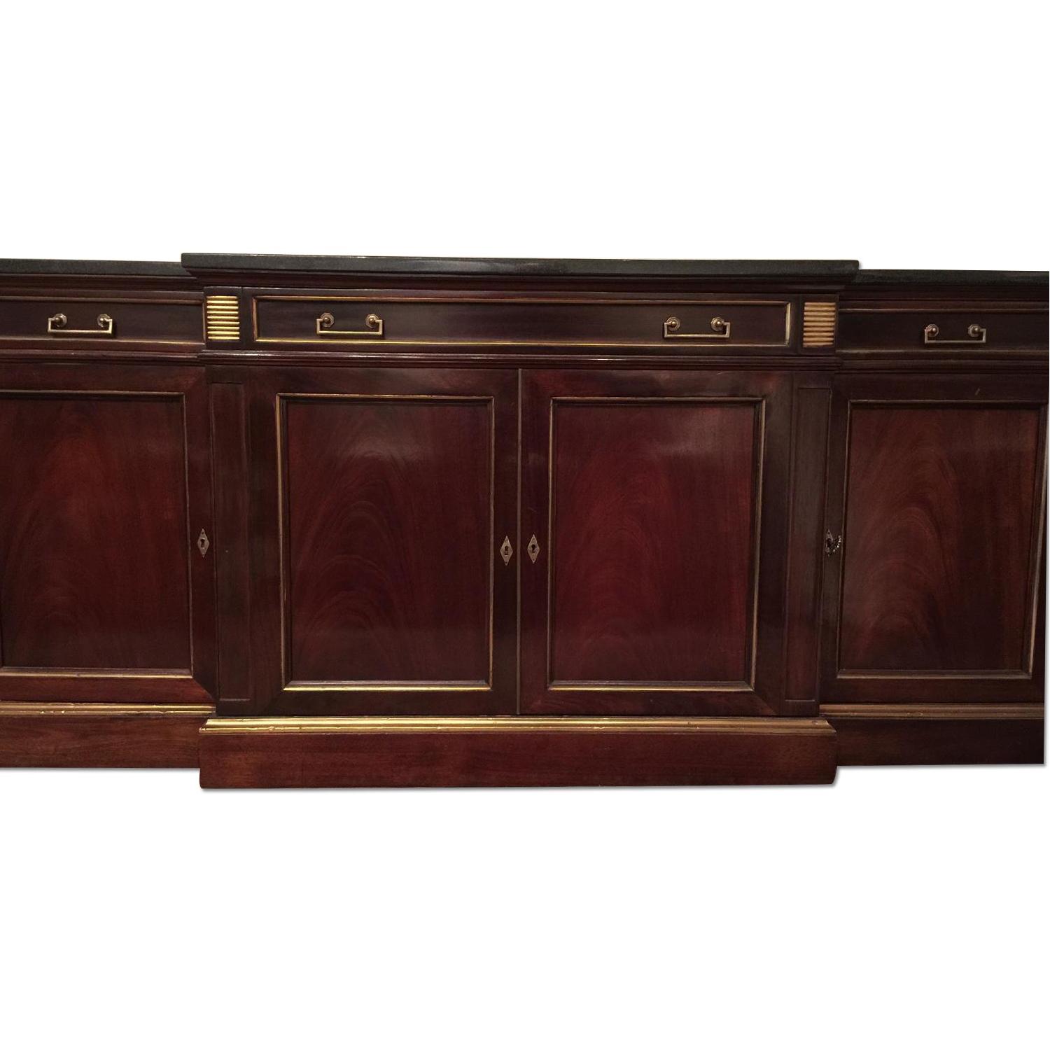 Custom Made Granite Top Entertainment Console - image-0