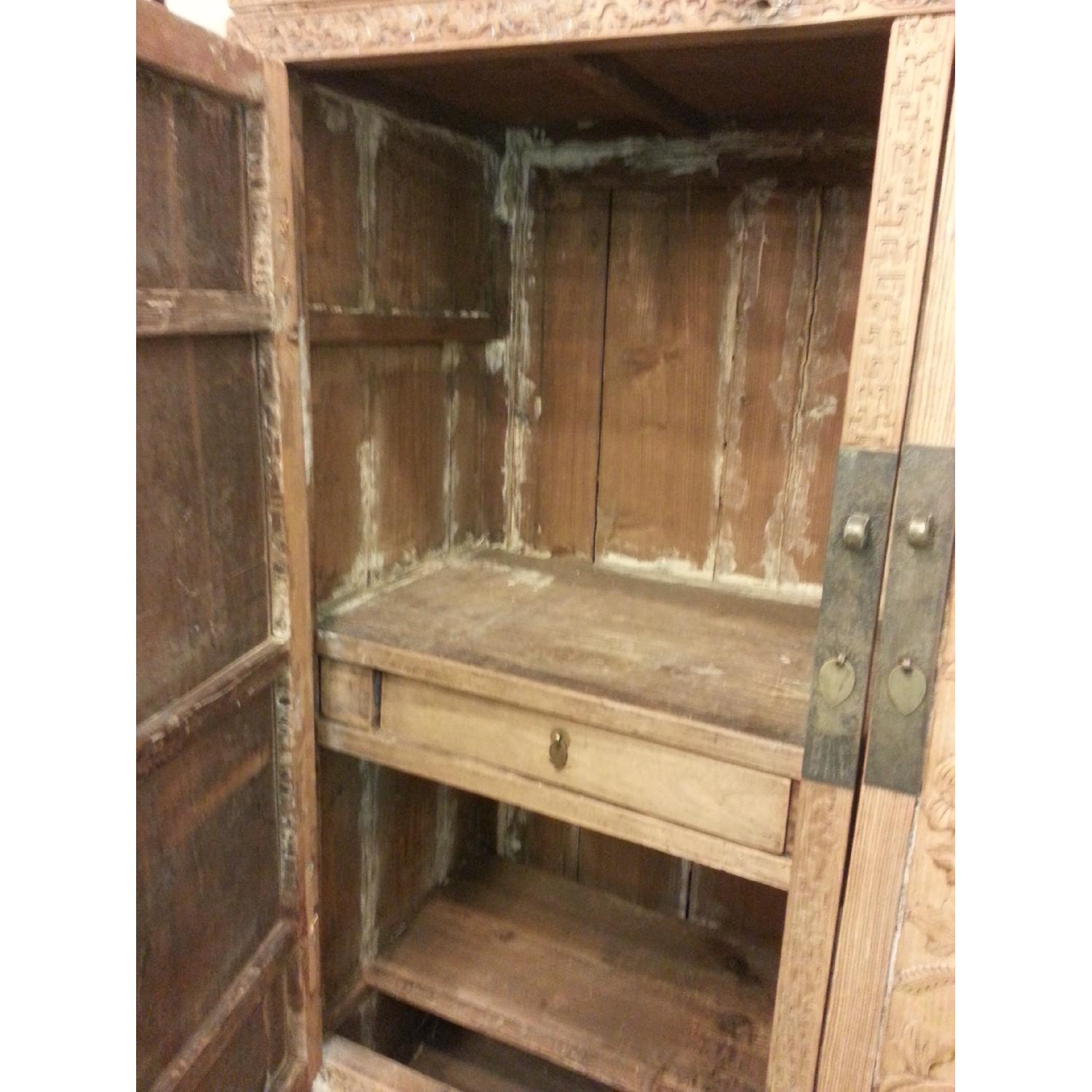 Antique Chinese Carved Wood Cabinets - image-1