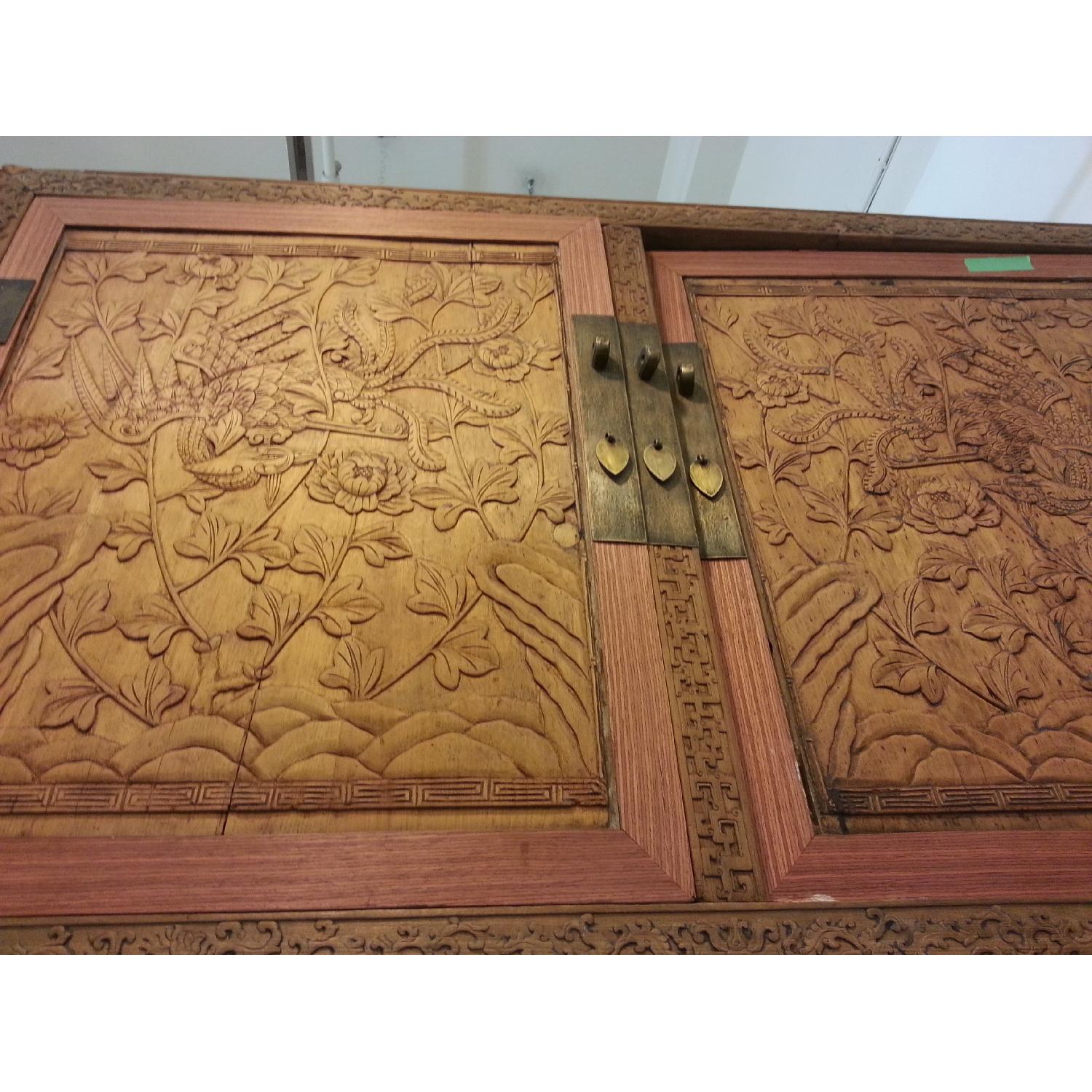 Antique Chinese Carved Wood Cabinets - image-2