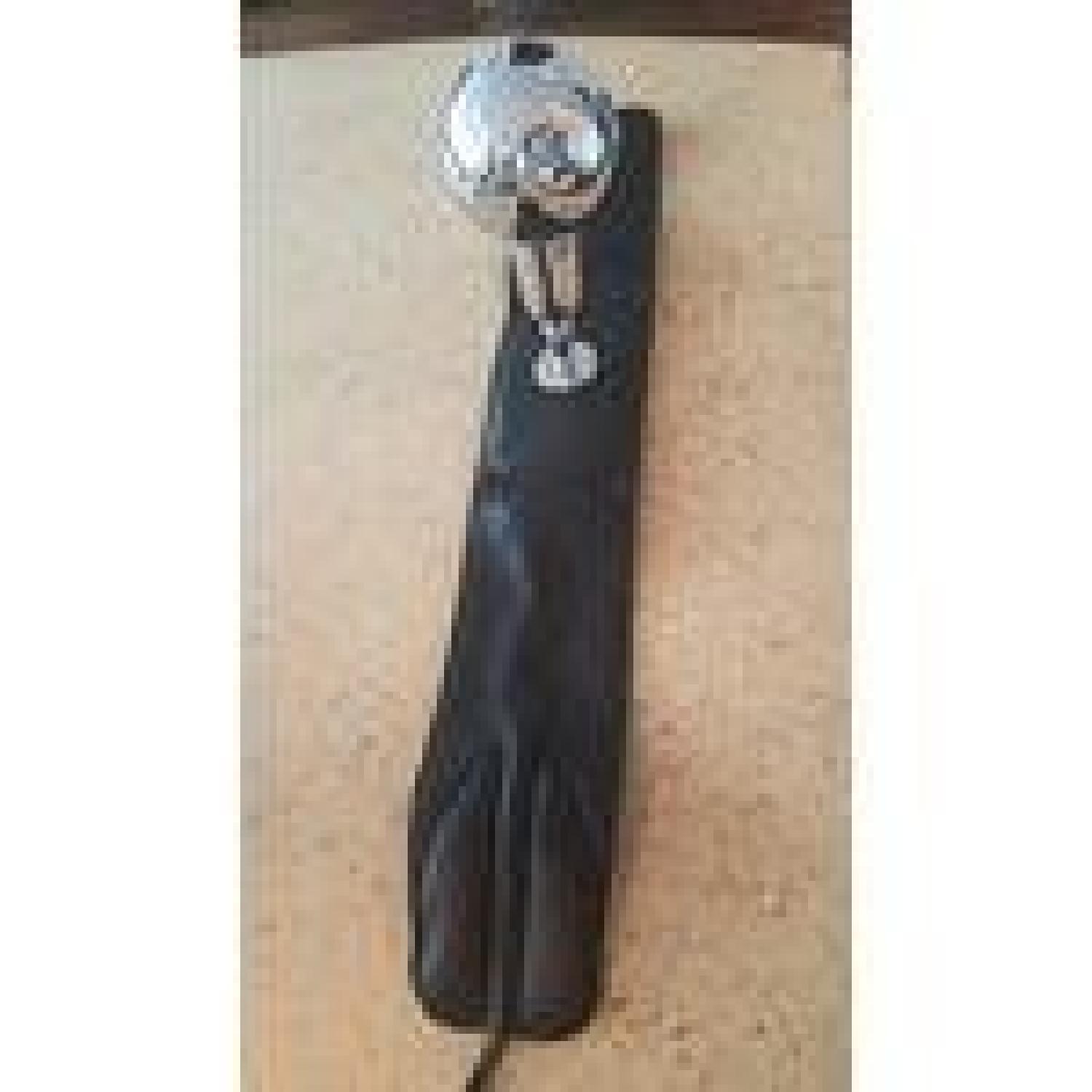 Lampada Poltrona Azucena Black Leather Table Lamp - image-2