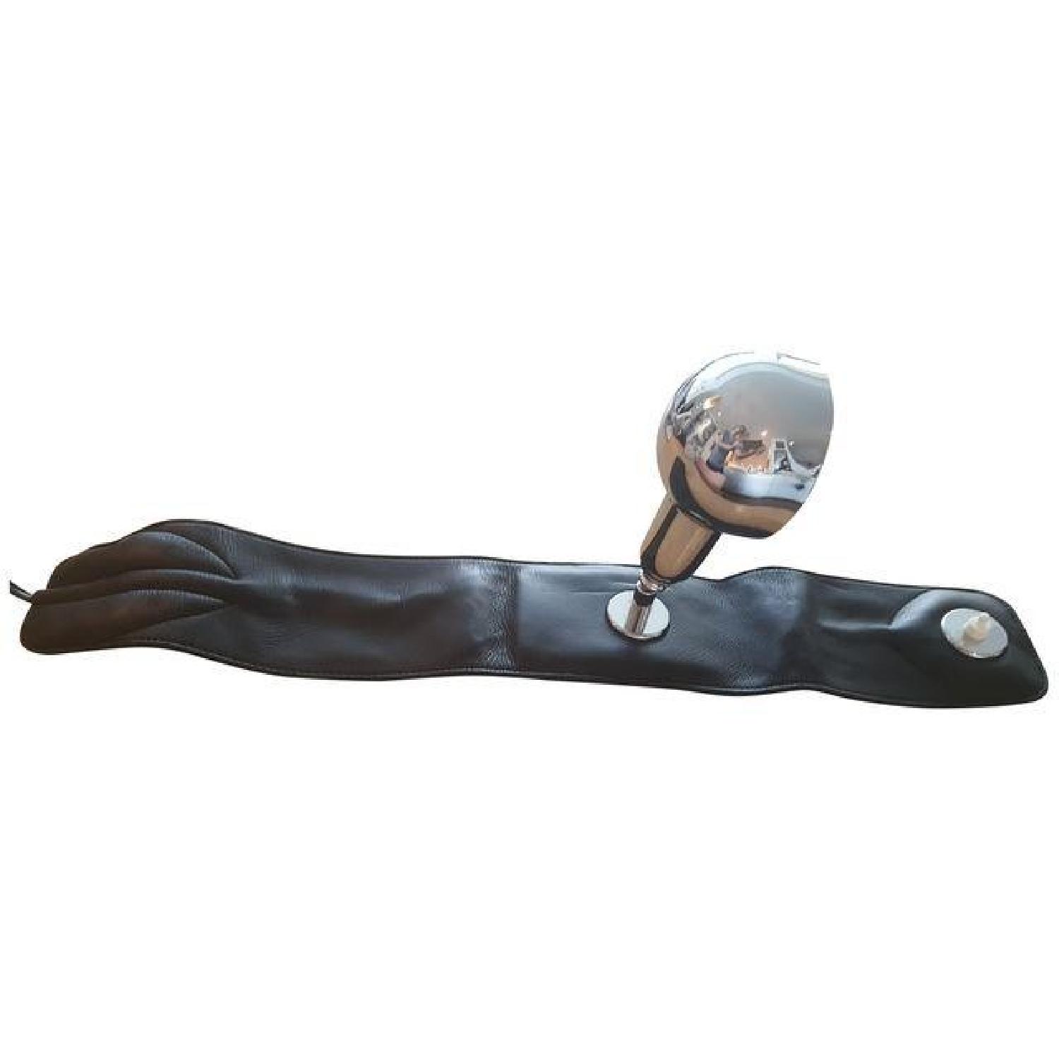 Lampada Poltrona Azucena Black Leather Table Lamp - image-3