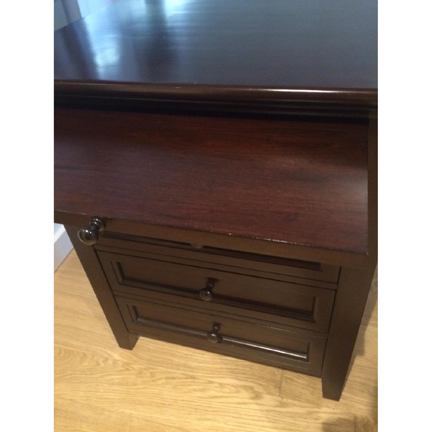 Pottery Barn Hudson 4-Drawer Bedside Table/Nightstand in Mahogany - image-4