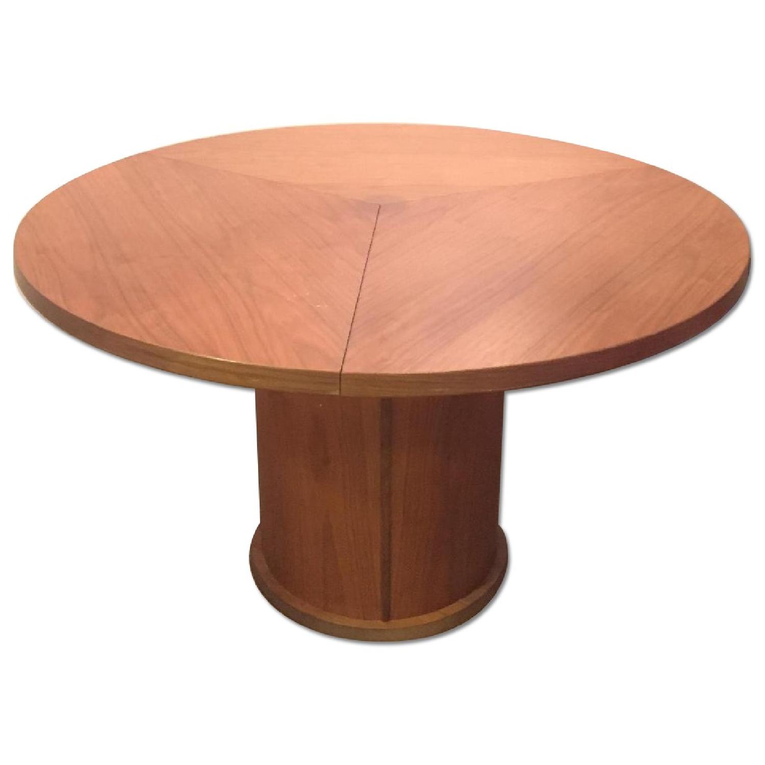 Skovby Round Expandable Dining Table AptDeco