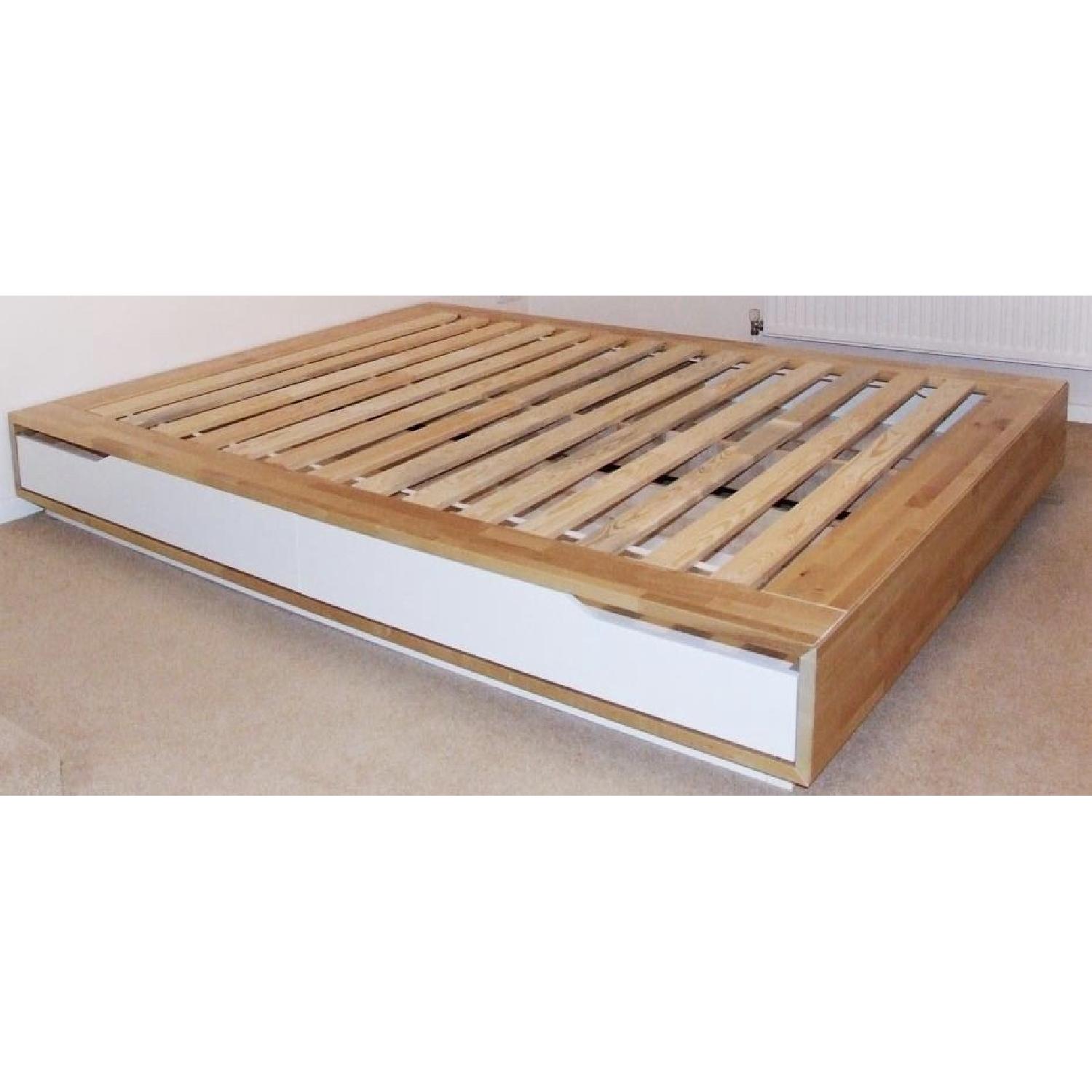 Ikea Mandal Full Size Storage Bed Frame in Birch/White - image-1