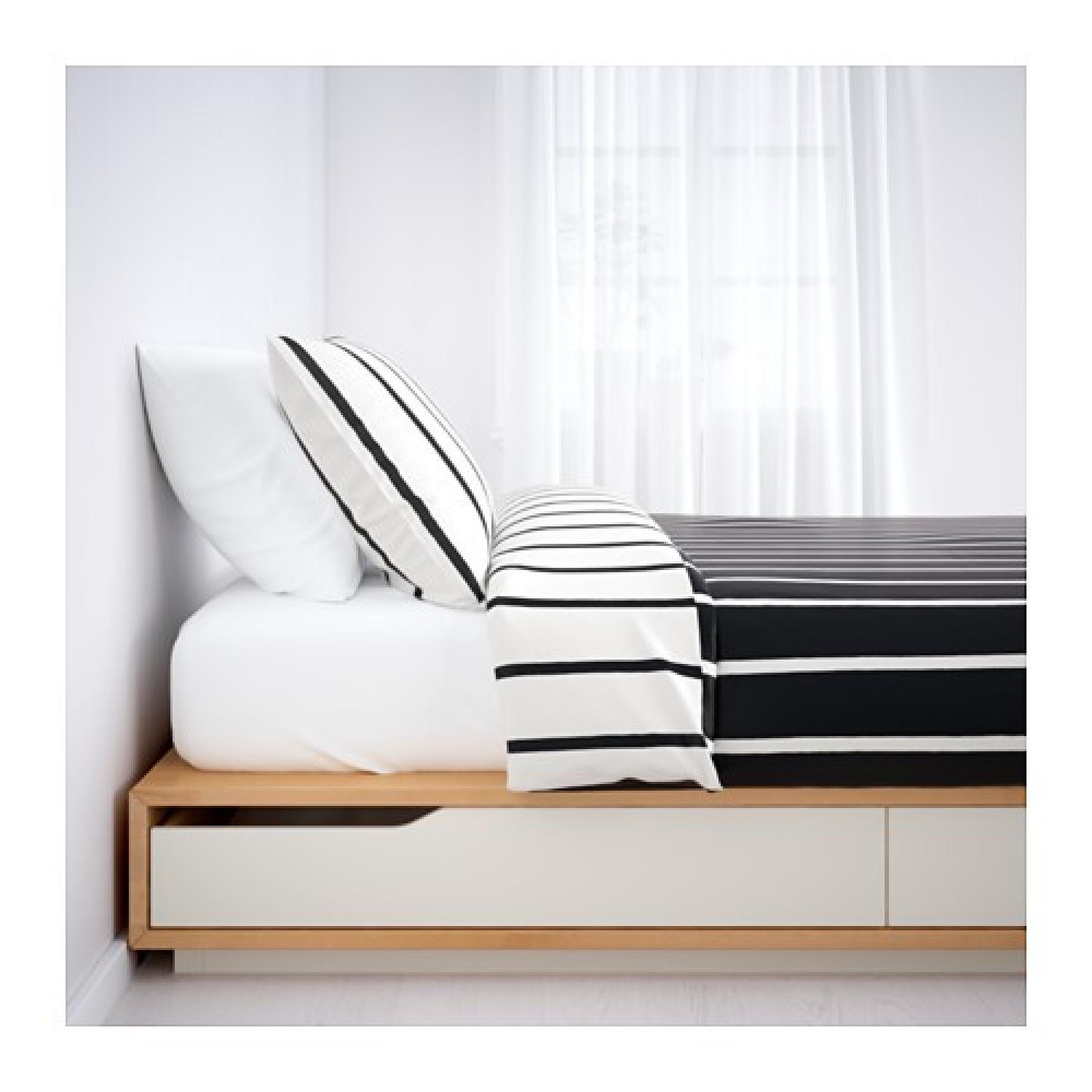 Ikea Mandal Full Size Storage Bed Frame in Birch/White - image-3