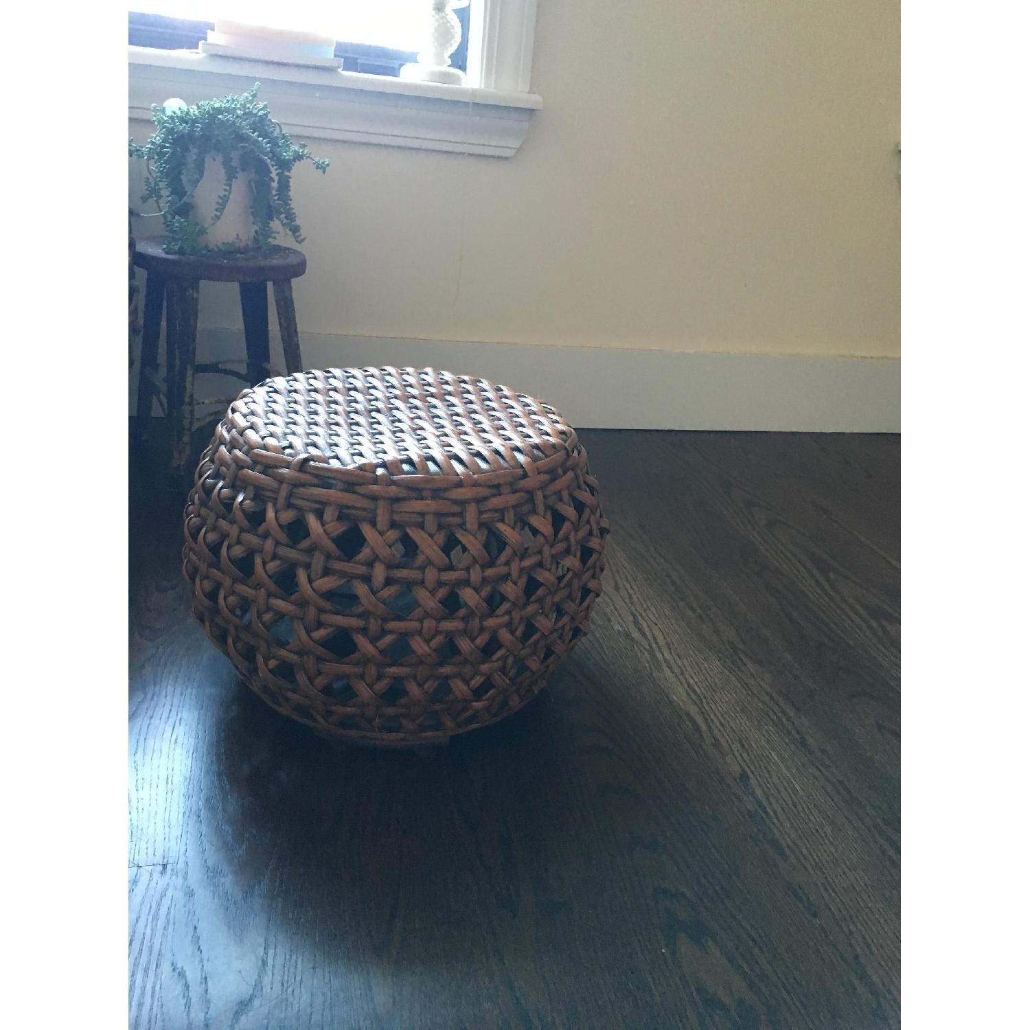 Pier 1 Wicker Chair & Footstool - image-3