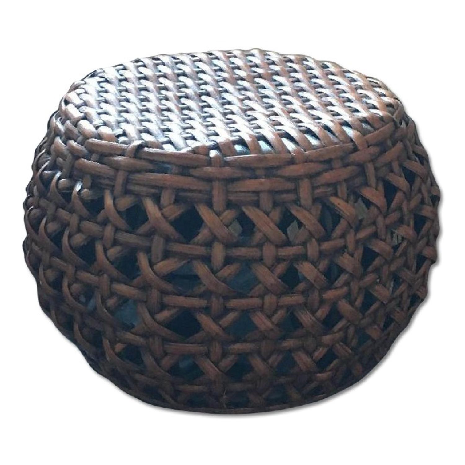 Pier 1 Wicker Chair & Footstool - image-6