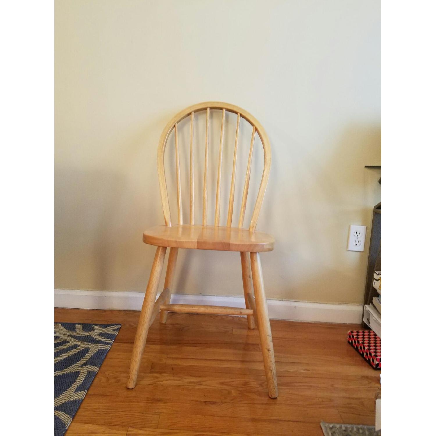 Oak Wood Table w/ 4 Chairs - AptDeco