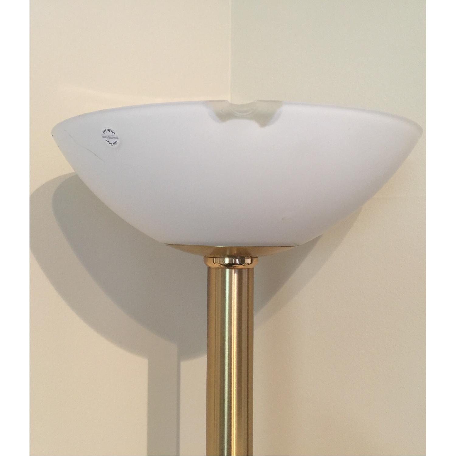 Polished Brass/Brushed Brass Holtkotter Halogen Torchiere - image-5
