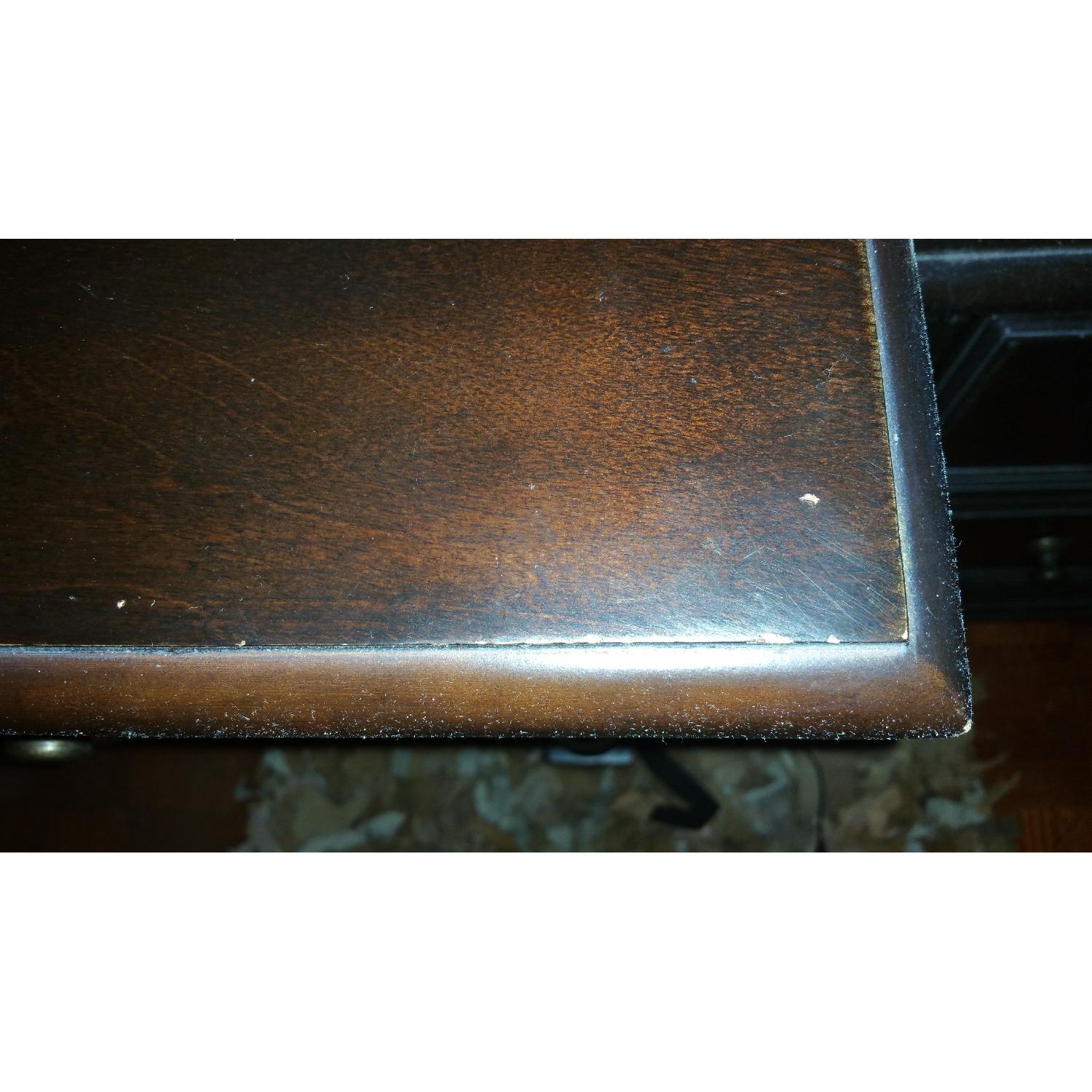 Pulaski Dark Brown Wood Desk w/ Storage - image-4