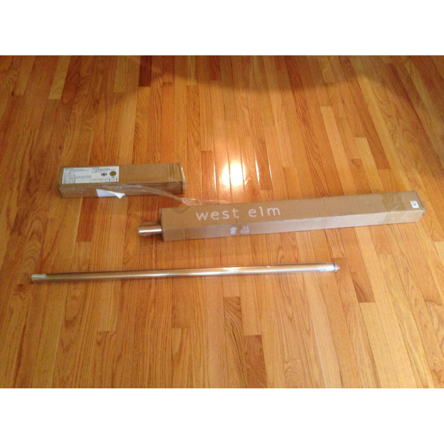West Elm Oversized Adjustable Metal Rod in Antique Brass - image-2