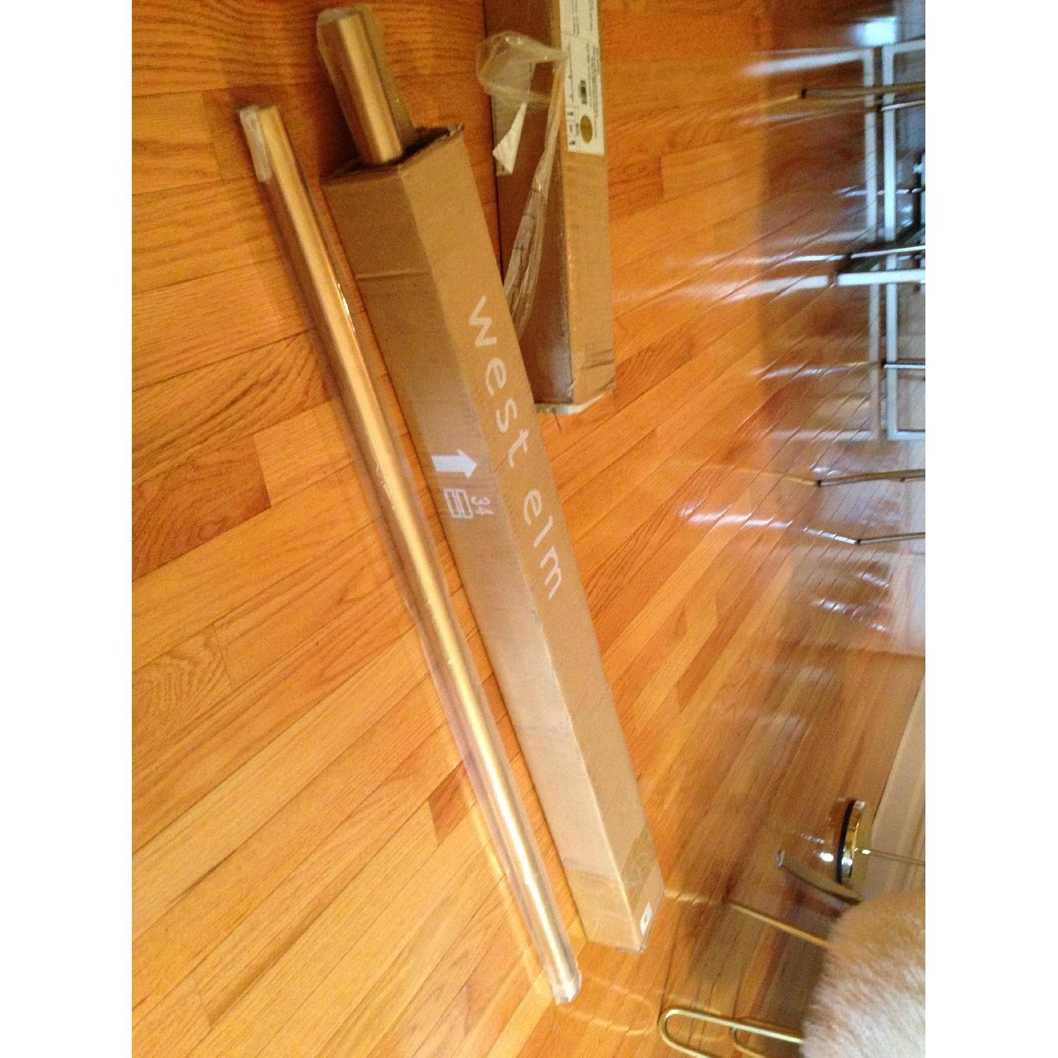 West Elm Oversized Adjustable Metal Rod in Antique Brass - image-3