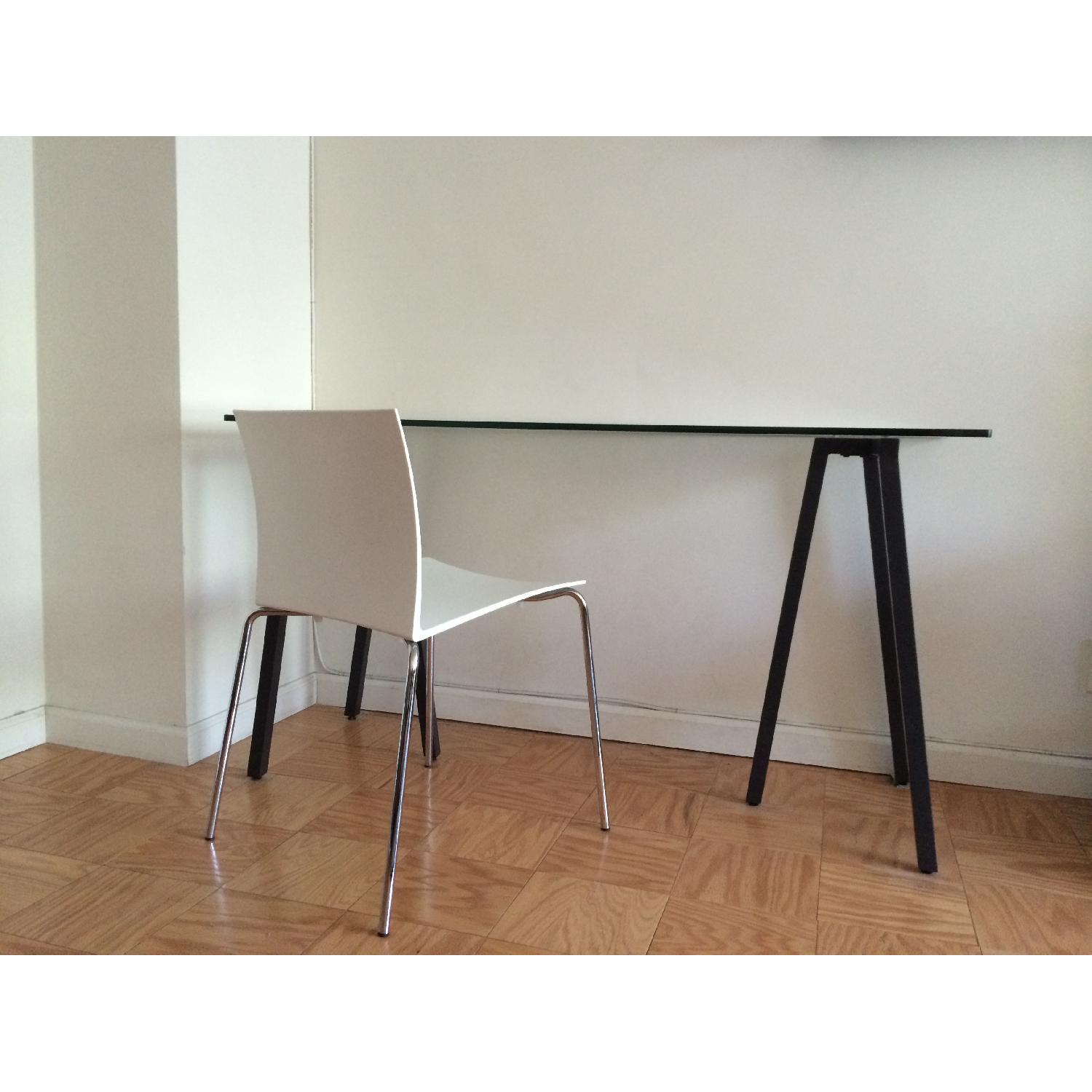 West Elm Glass Top Desk - image-3