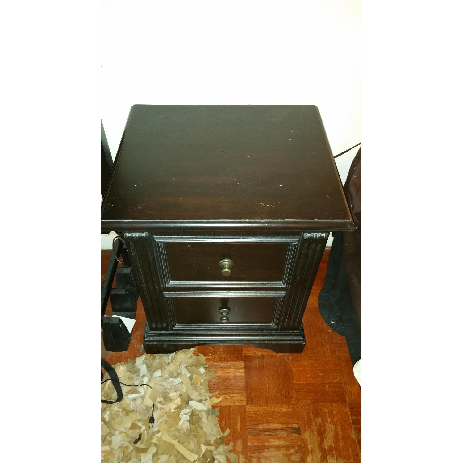Pulaski Dark Brown Solid Wood Nightstand - image-2