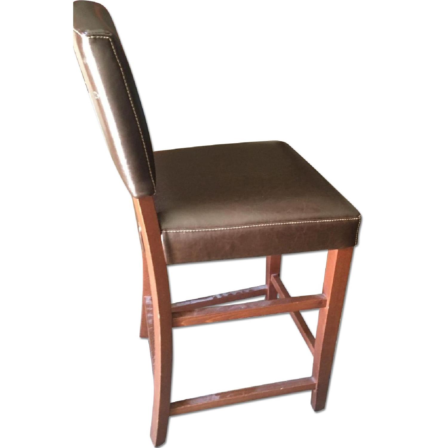 Pier 1 Faux Leather Counter Height Dining Chairs AptDeco