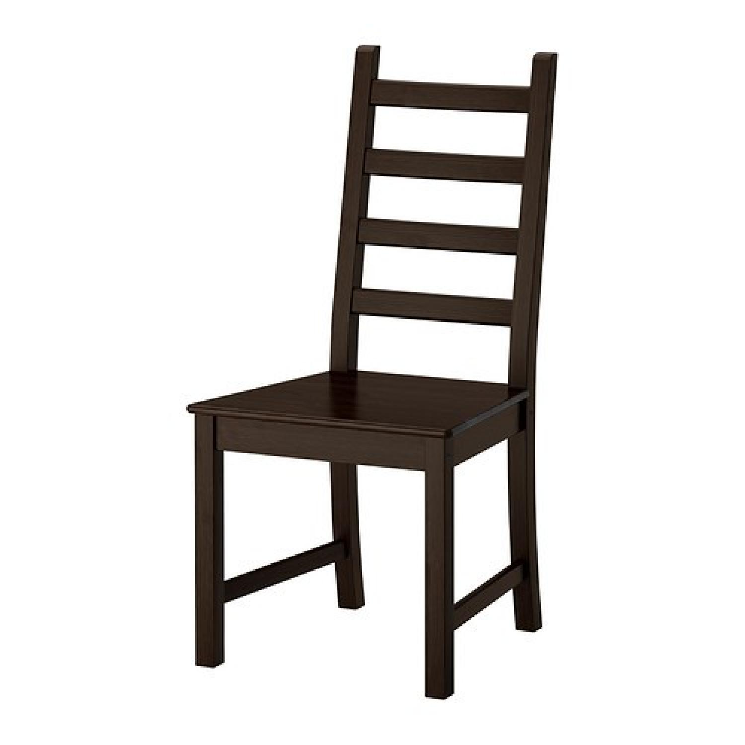 Ikea Extendable Table Set w/ 4 Solid Pine Chairs - image-3