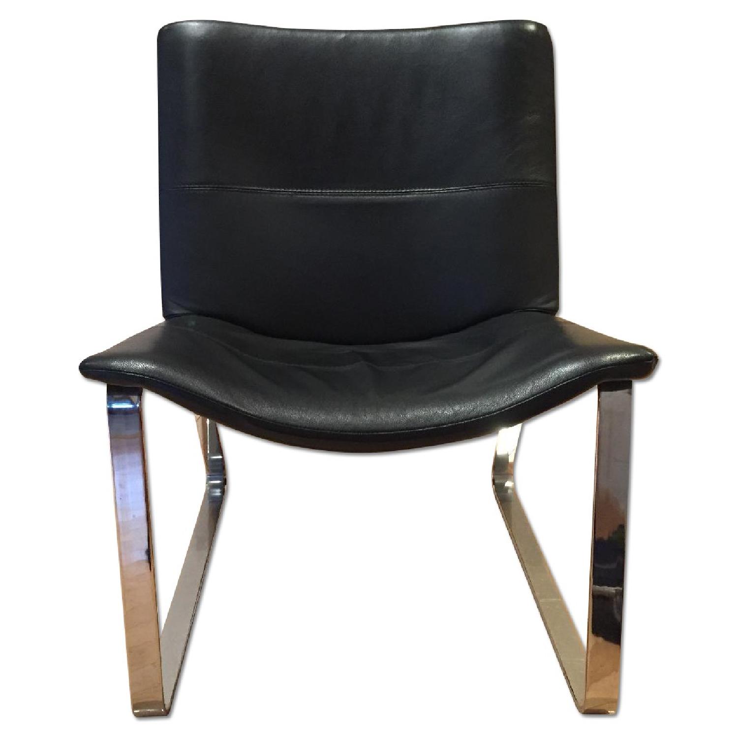 M●希少 北欧ヴィンテージ BoConcept Jet Lounge Chair Vintage Modern Leather and Steel BoConcept Jet Chair For Sale at