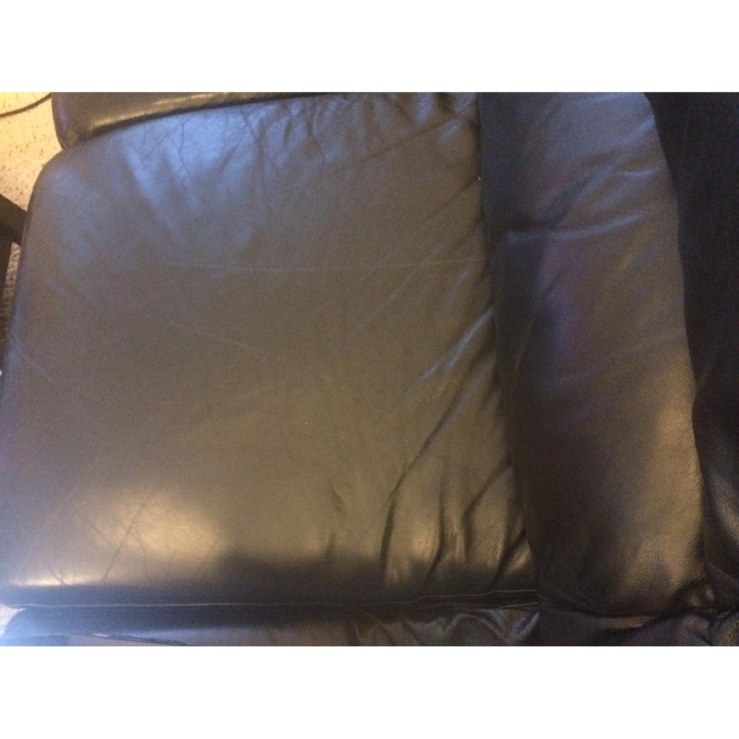 Raymour & Flannigan 3-Cushion Leather Sofa - image-8