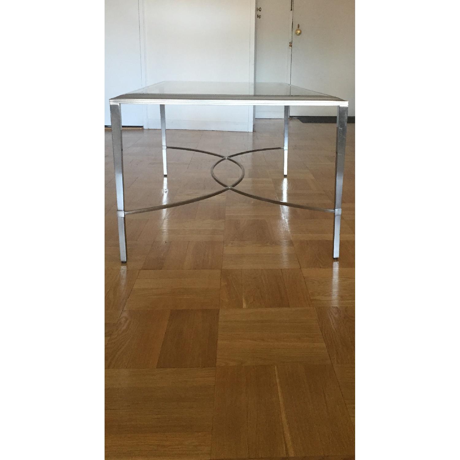 Ethan Allen Glass Coffee Table - image-1