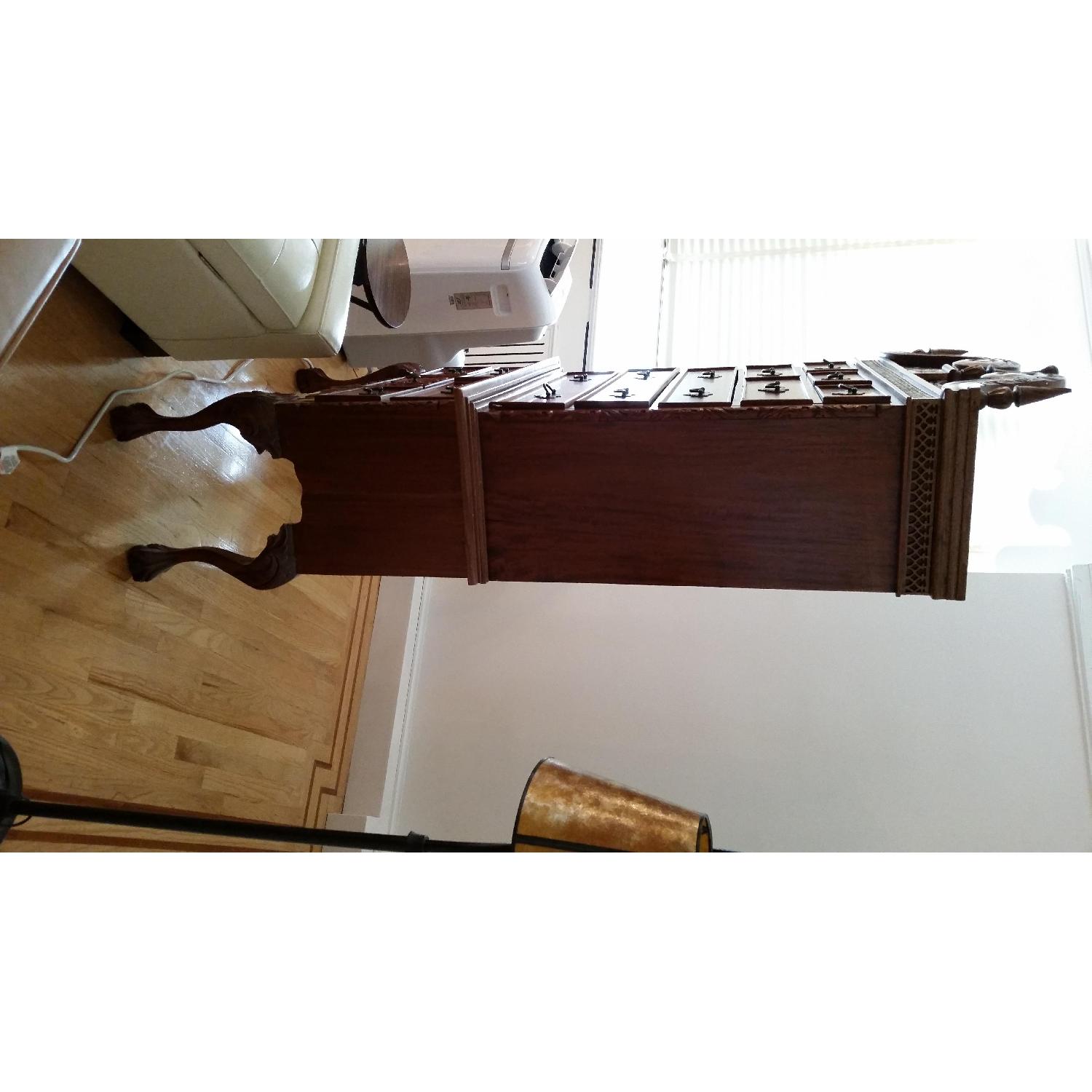 Carved Chippendale HighBoy Dresser - image-2