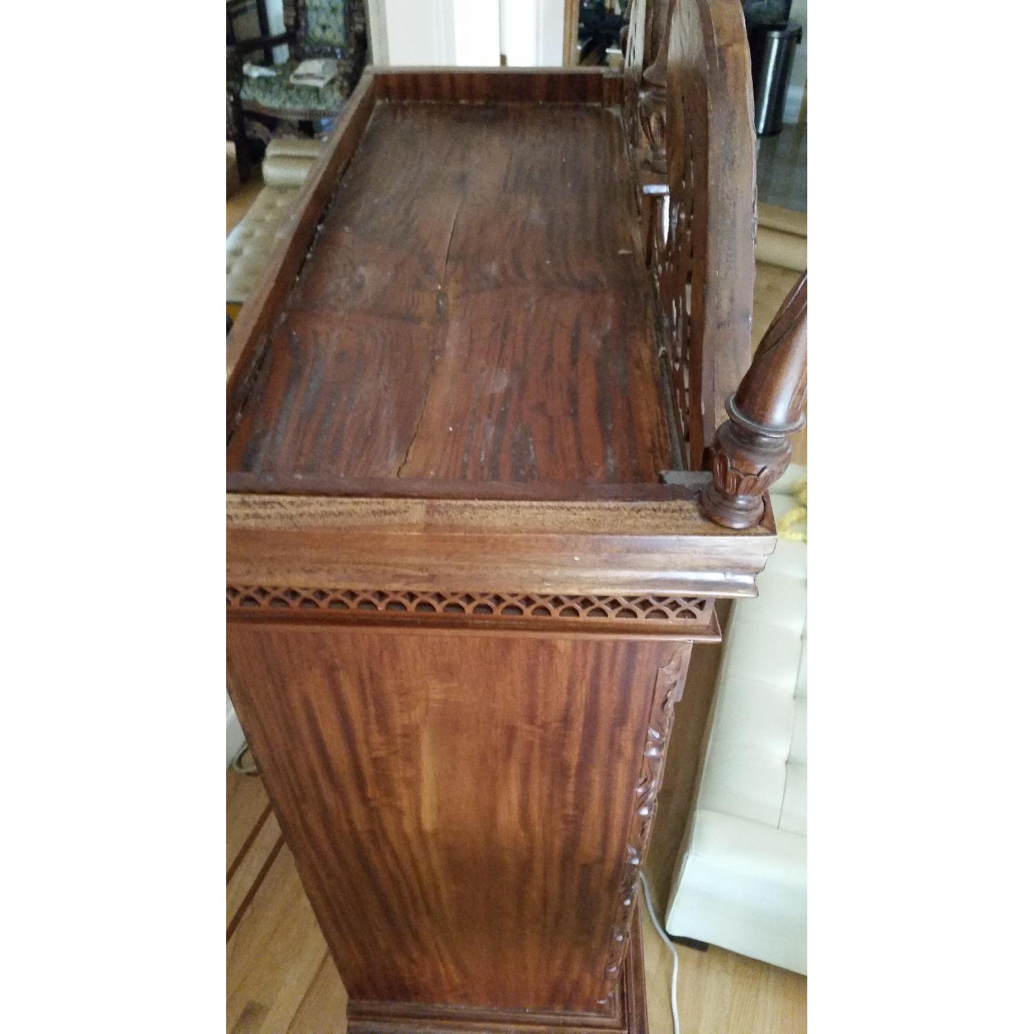 Carved Chippendale HighBoy Dresser - image-11