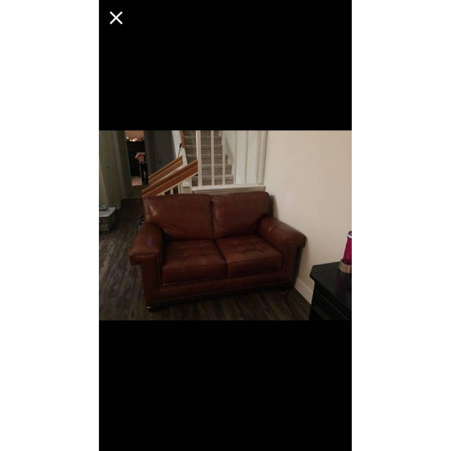 Leather Loveseat - image-1
