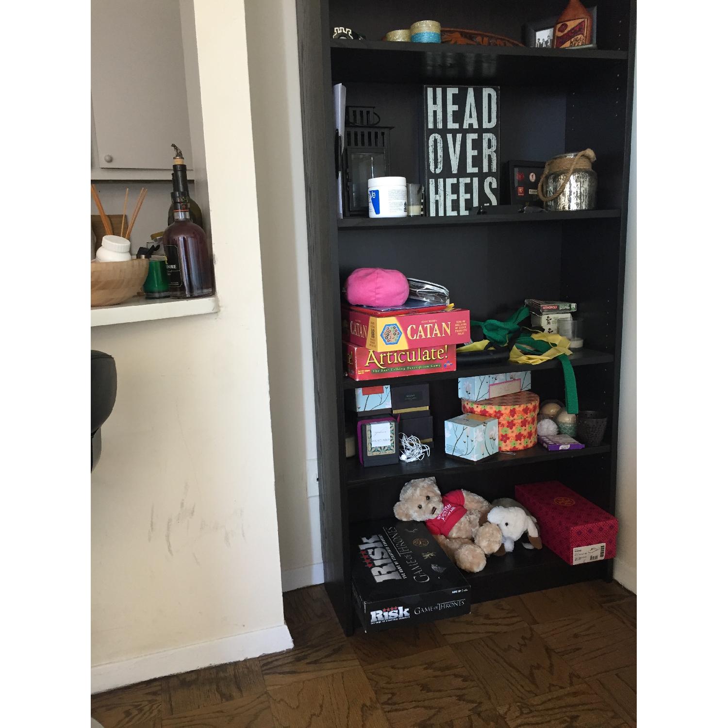 Ikea Stockholm Bookcase in Dark Wood AptDeco