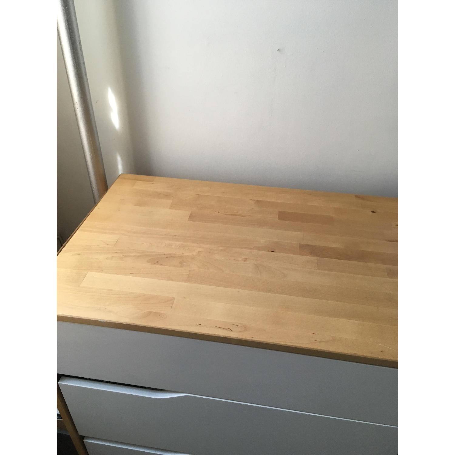 Ikea White & Maple 6 Drawer Dresser - image-2