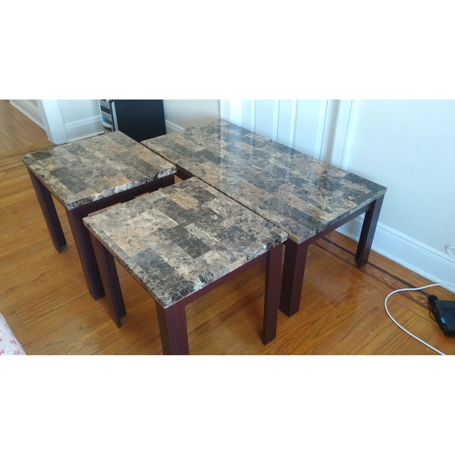 Cocktail Table + 2 End Tables - image-1