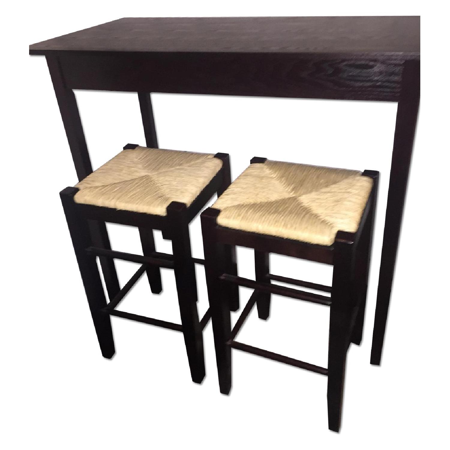High Top Dining Table w/ 2 Stools AptDeco