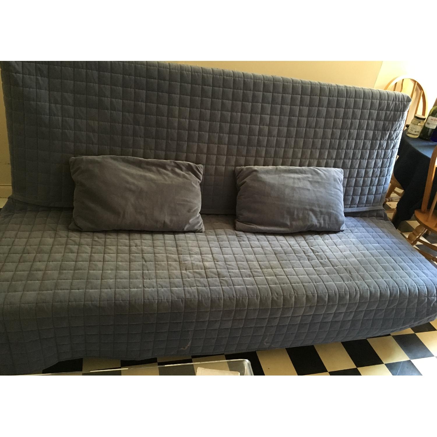 Ikea Beddinge Lovas Sleeper Sofa in Blue AptDeco