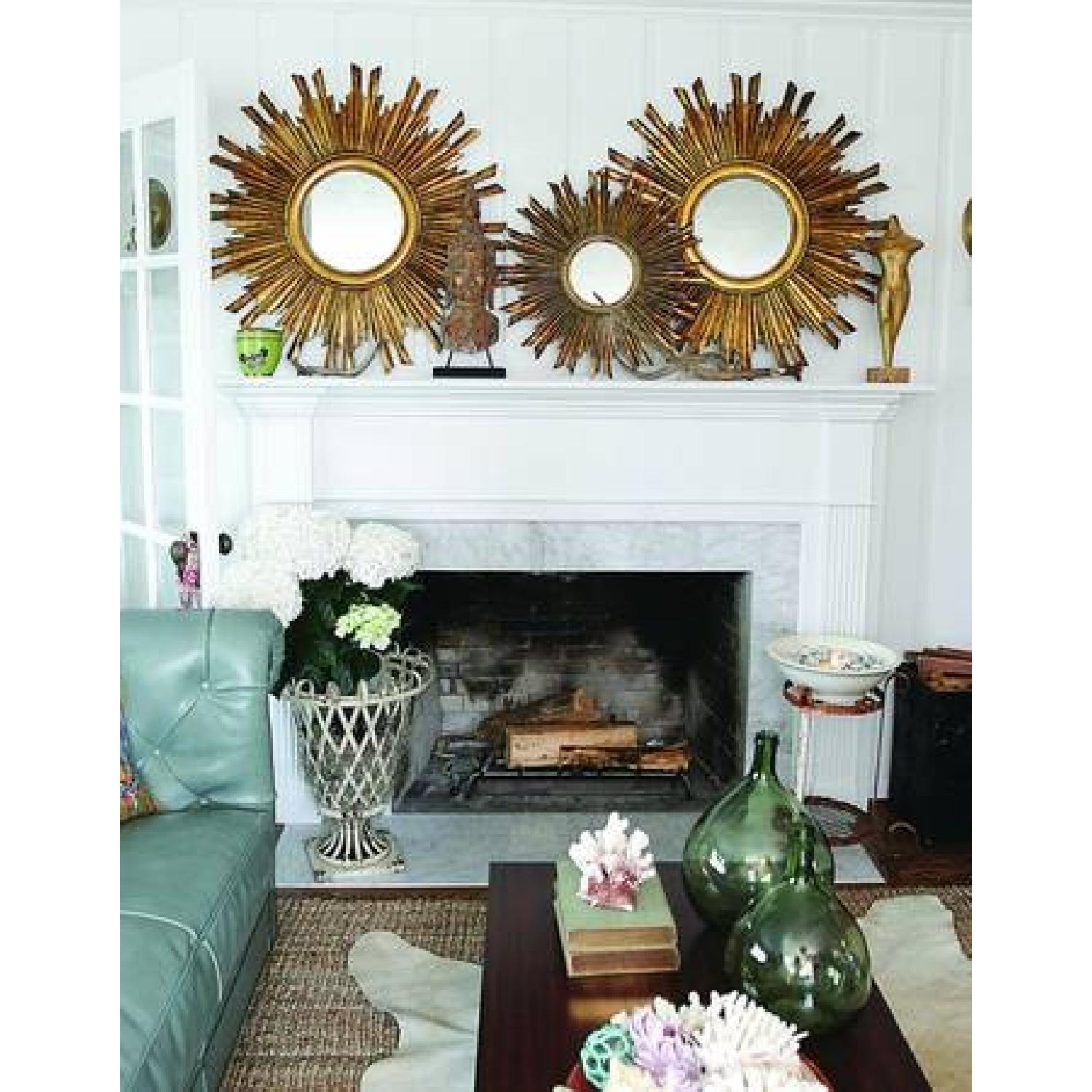 Wooden Sunburst Mirror - image-1
