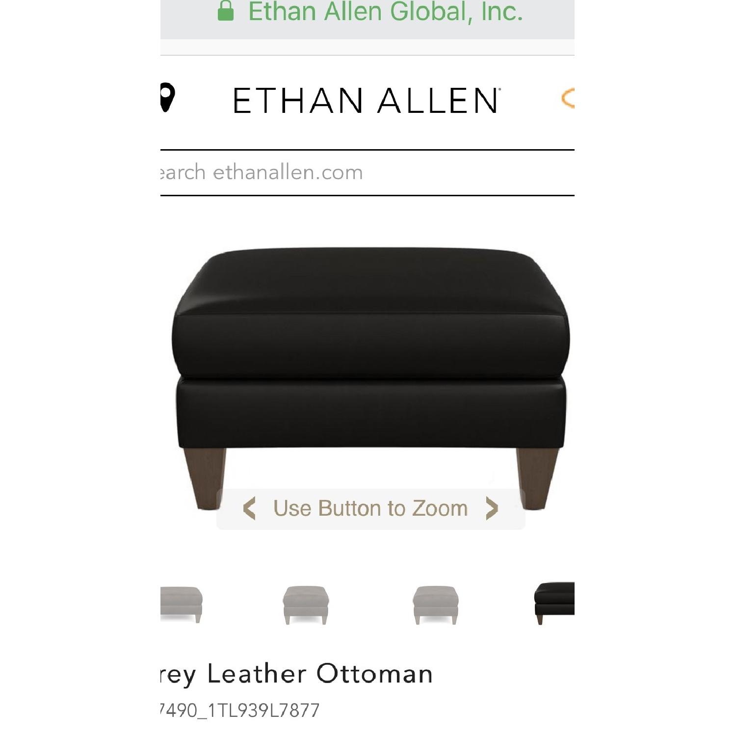 Ethan Allen Monterey Chocolate Brown Armchairs & Ottoman - image-5