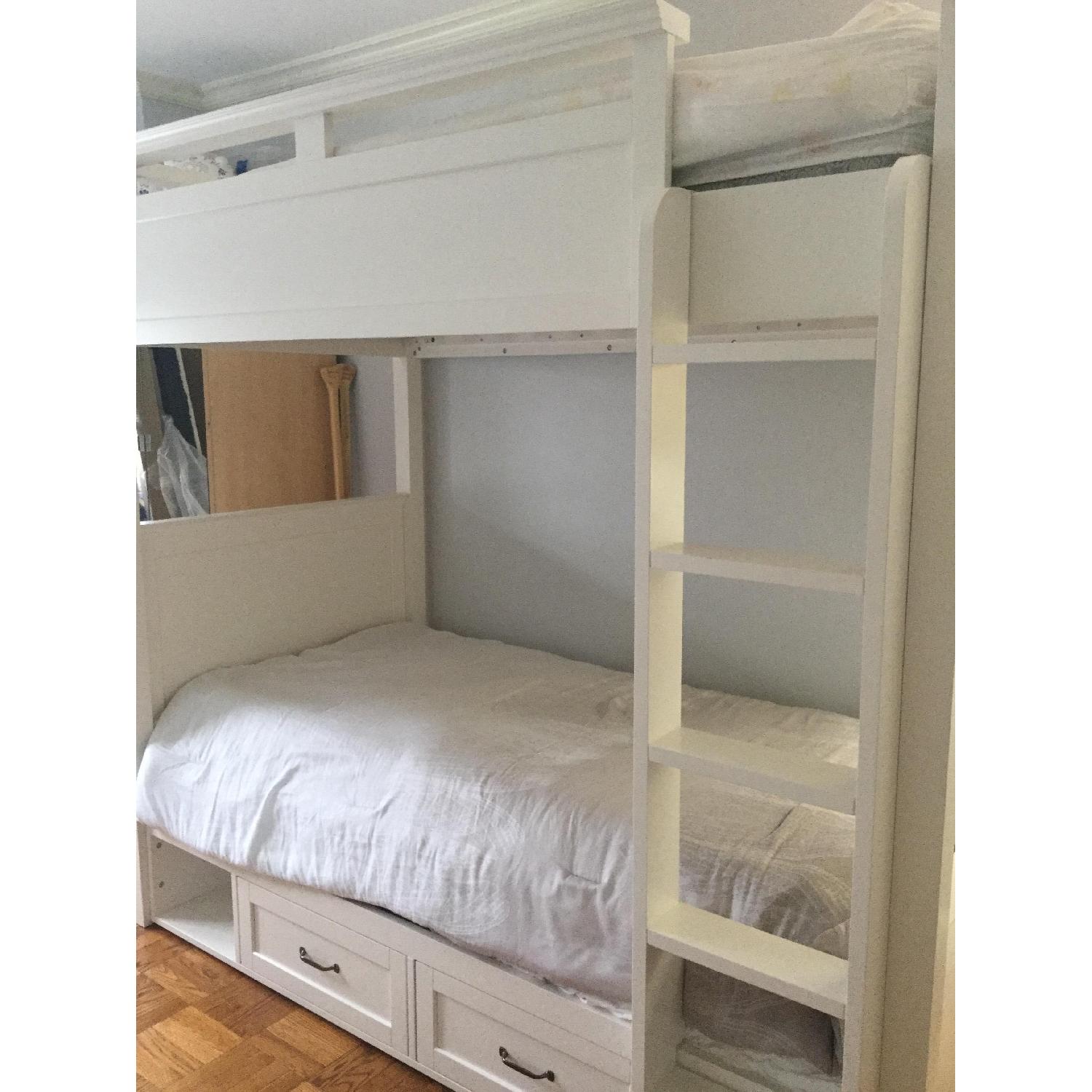 Pottery Barn Hampton Twin White Bunk Bed - image-3