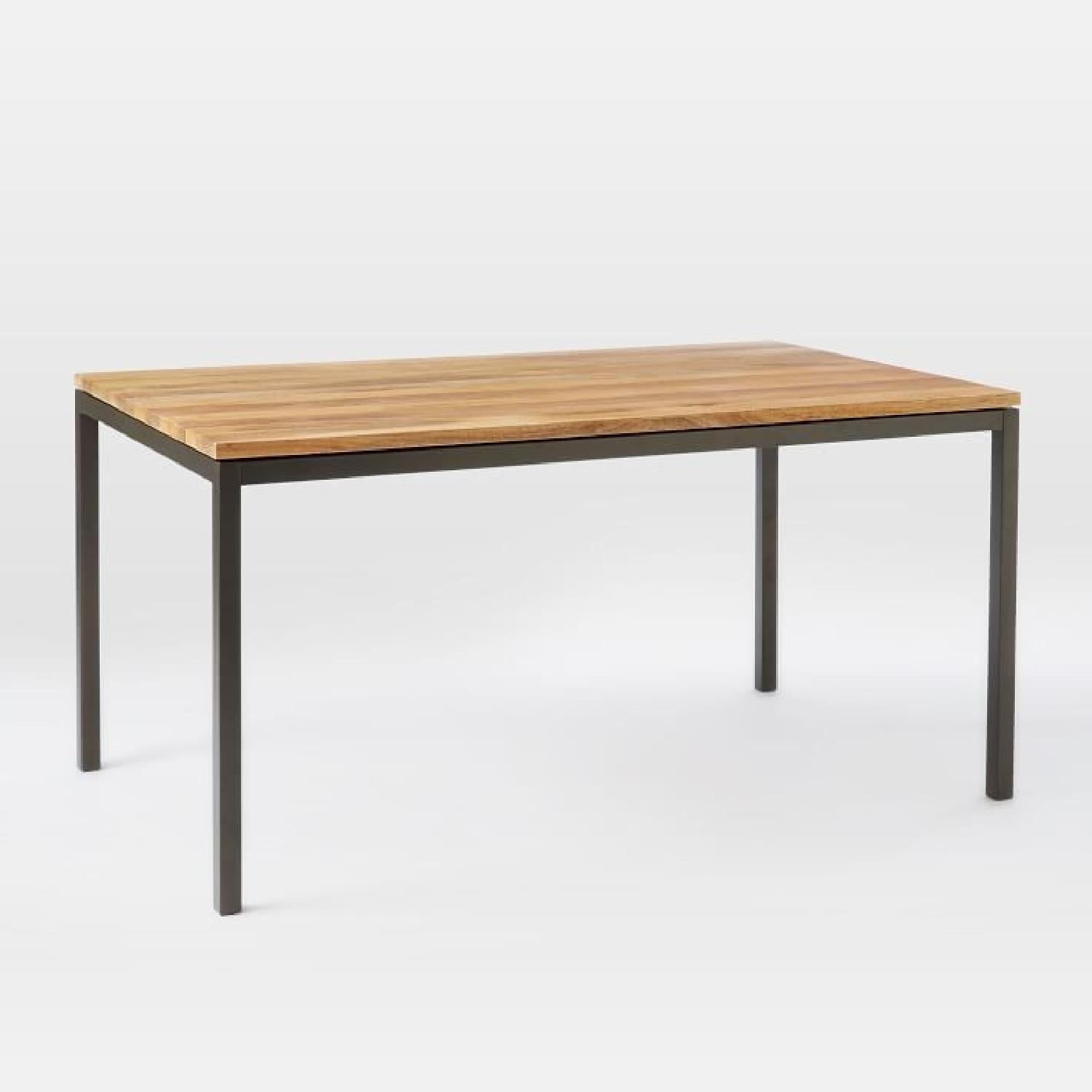 West Elm Box Frame Dining Table in Raw Mango - image-1