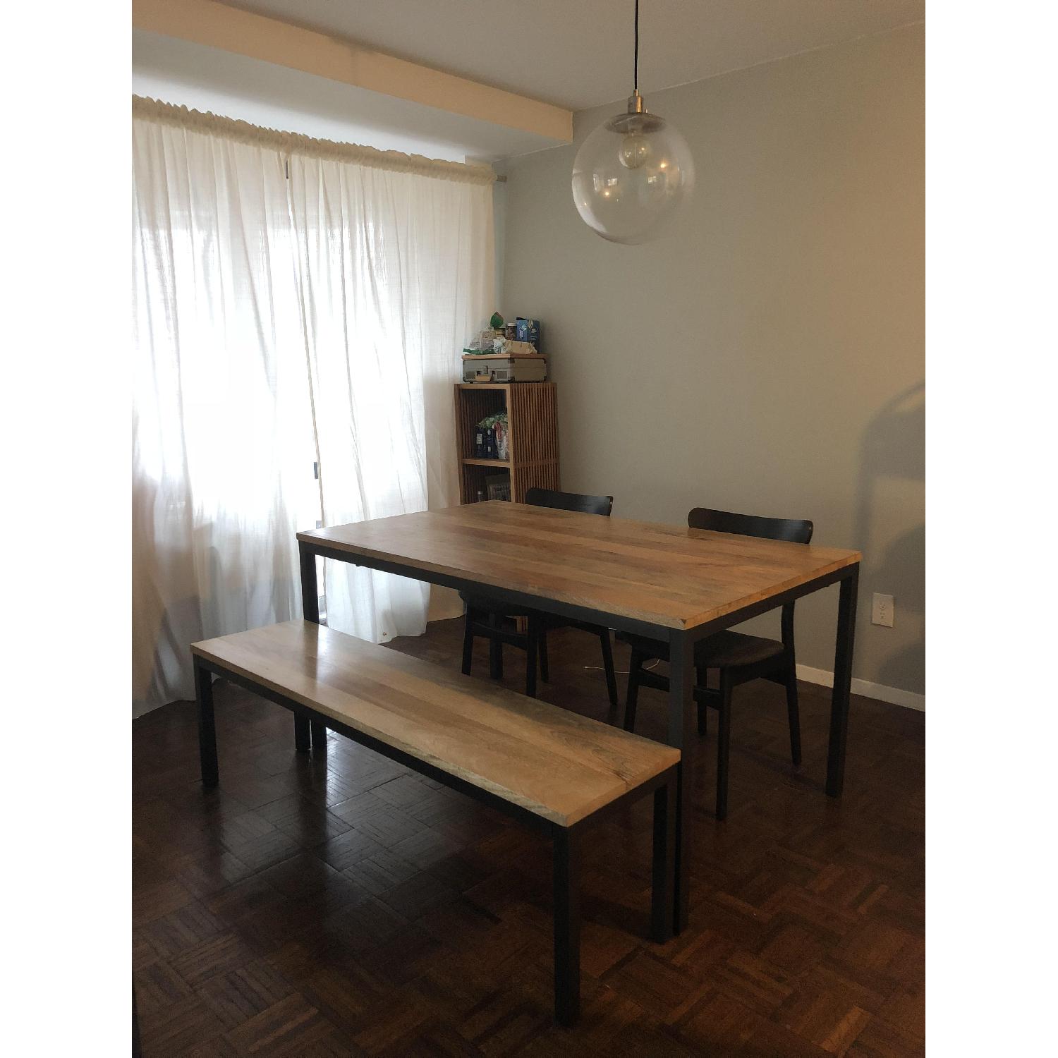 West Elm Box Frame Dining Table in Raw Mango - image-3