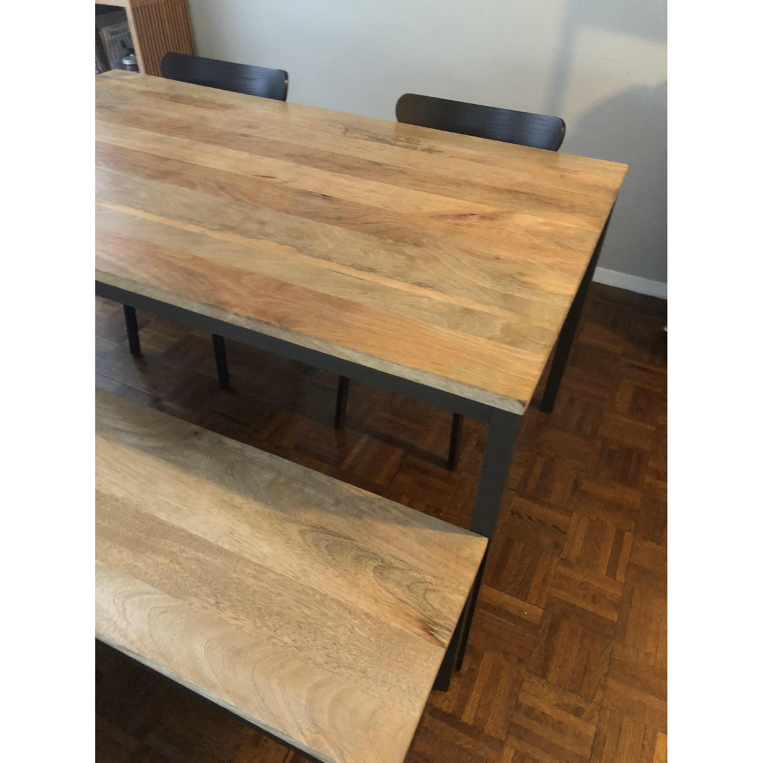 West Elm Box Frame Dining Table in Raw Mango - image-4