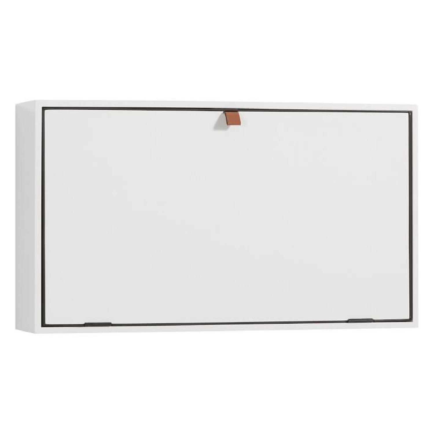 Pottery Barn White Wall Mounted Fold-Out Desk - image-1
