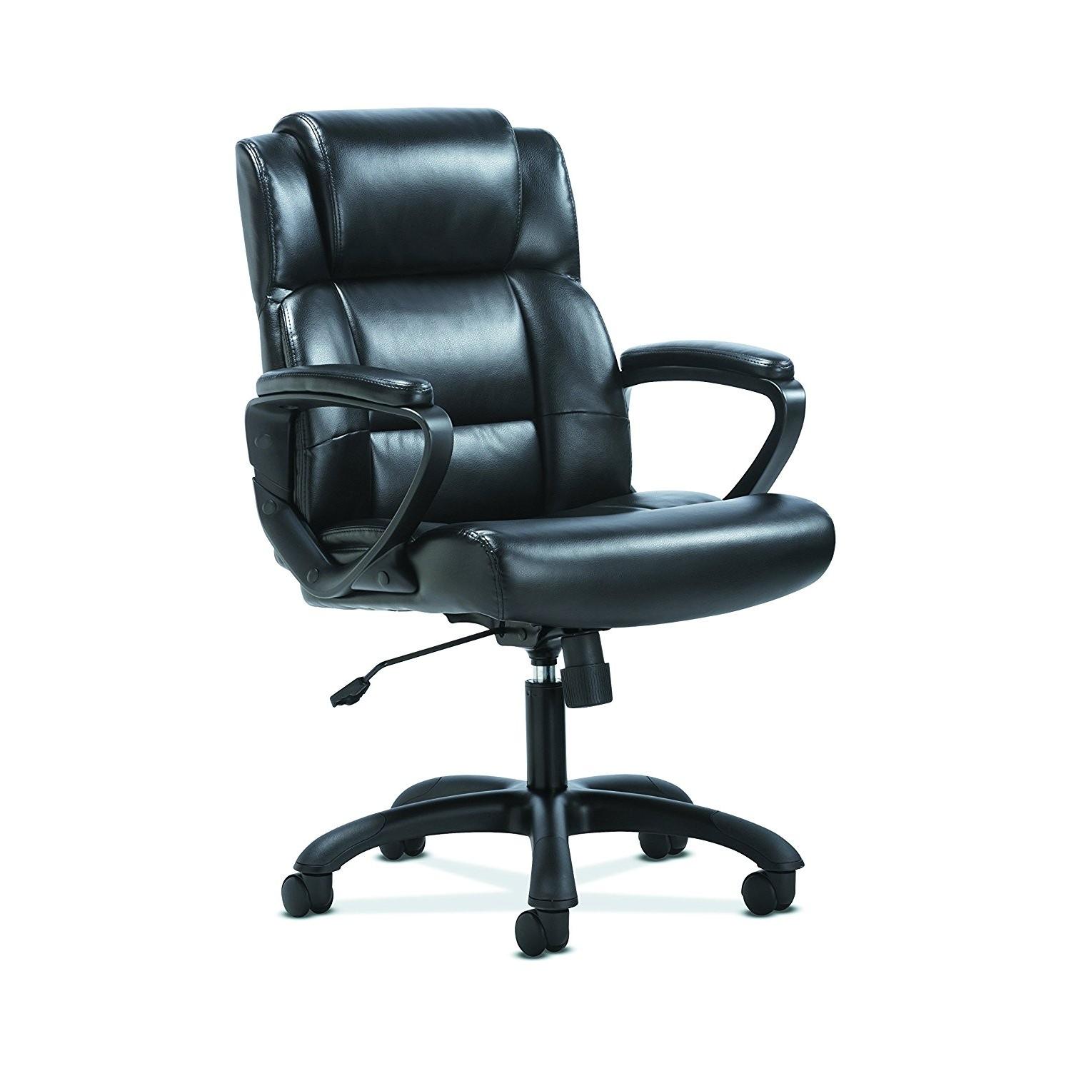 HON Office Sadie Black Leather Office Chair - image-0