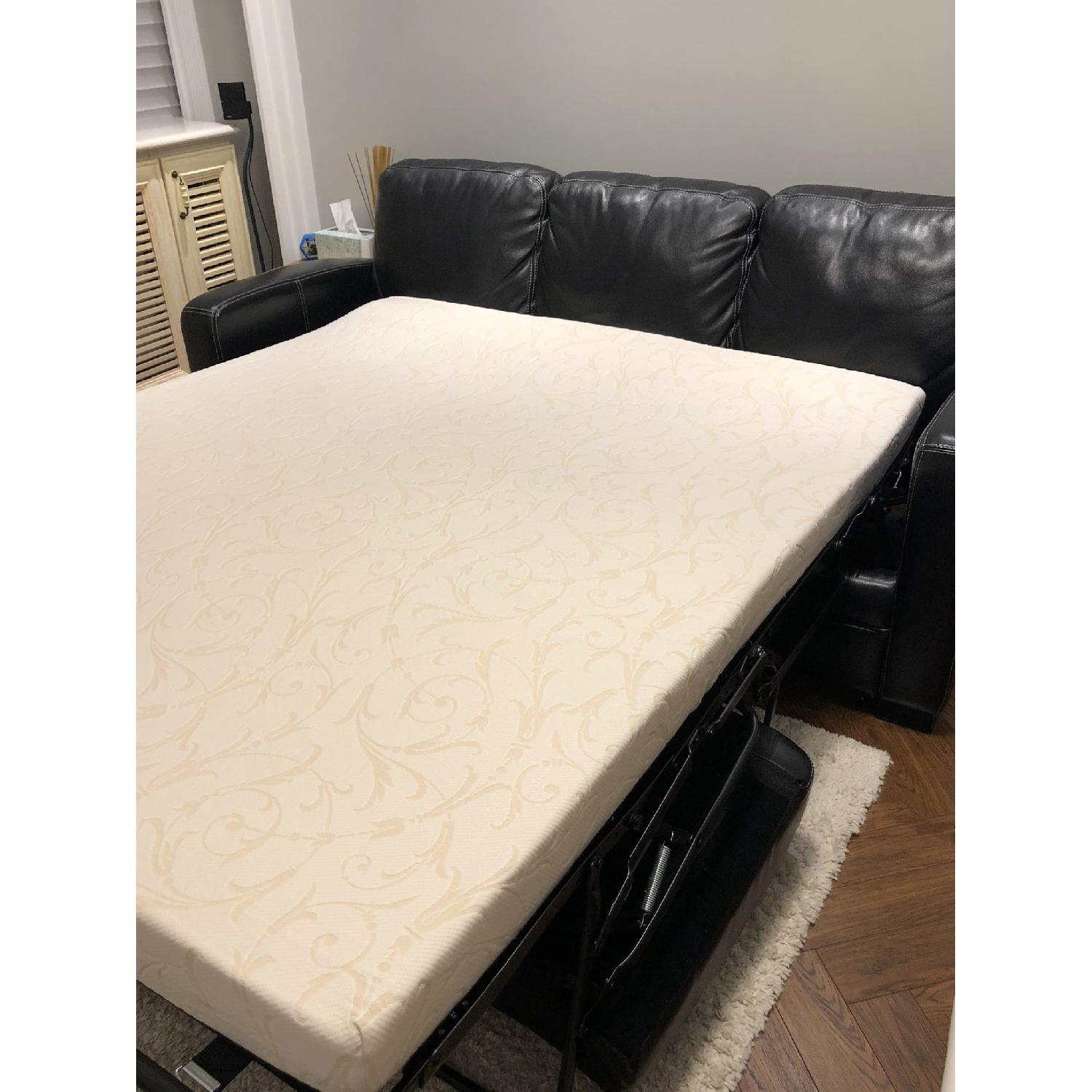 Simon Li Dreamliner Top Grain Leather Queen Sleeper Sofa - image-4