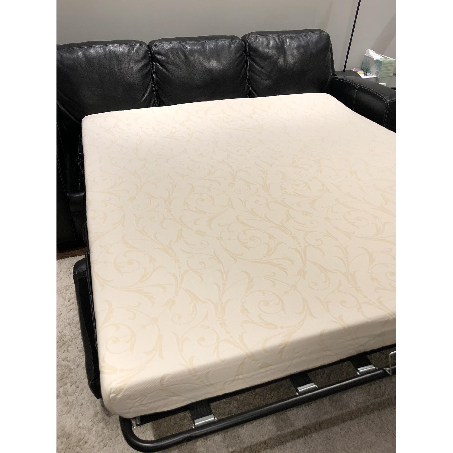 Simon Li Dreamliner Top Grain Leather Queen Sleeper Sofa - image-5