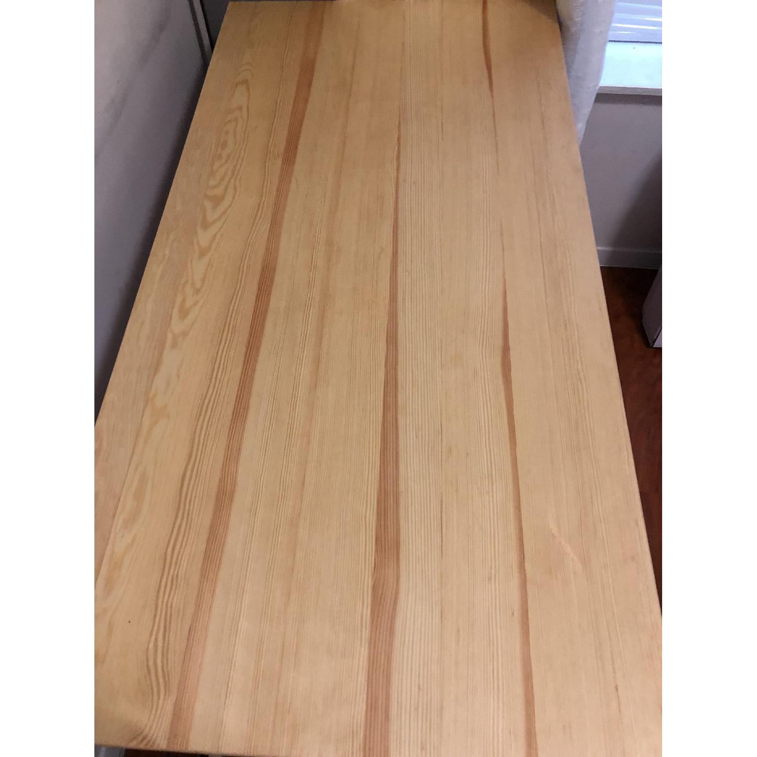 Ikea Desk Table w/ Wood Legs AptDeco