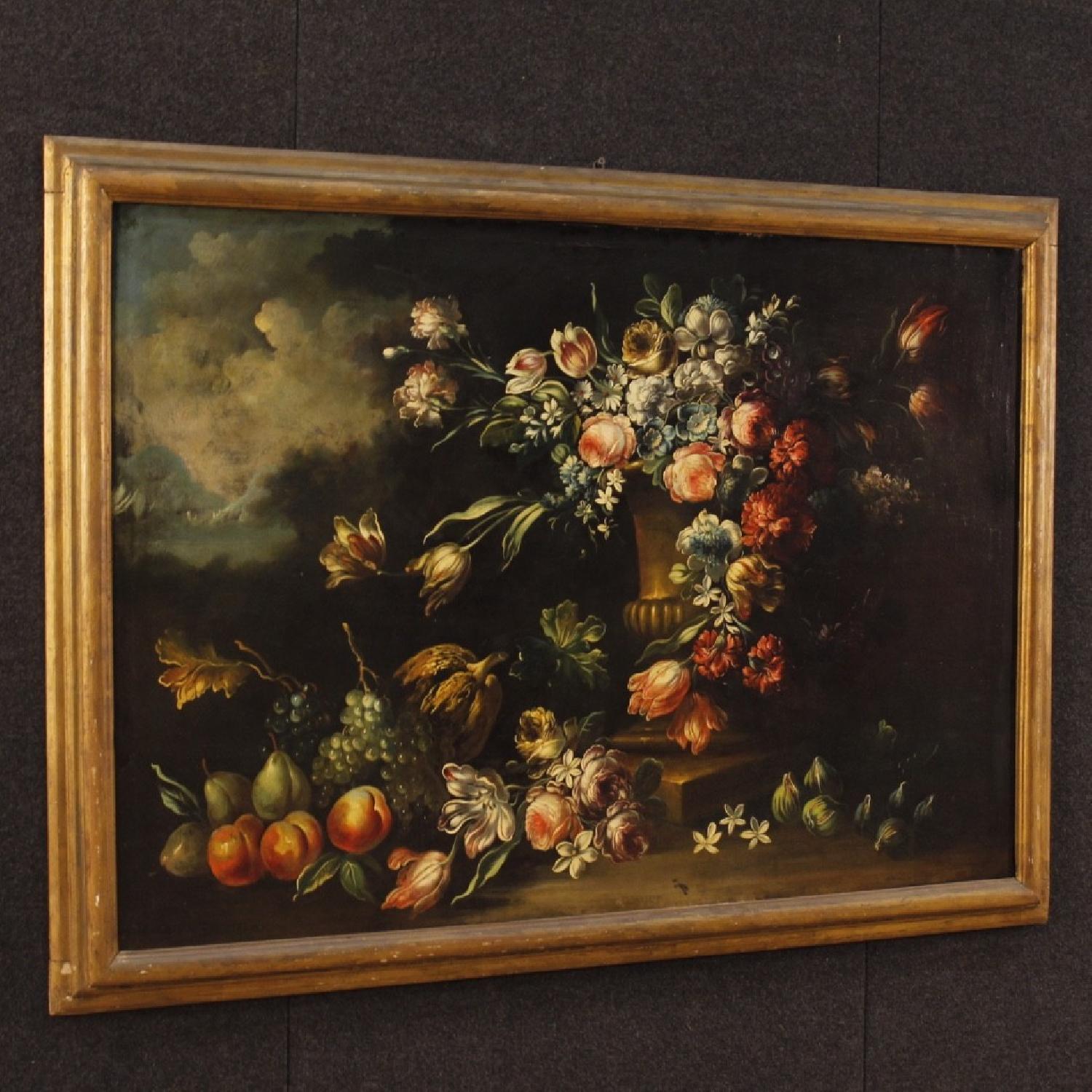 20th Century Oil on Canvas Italian Still Life Painting - image-7