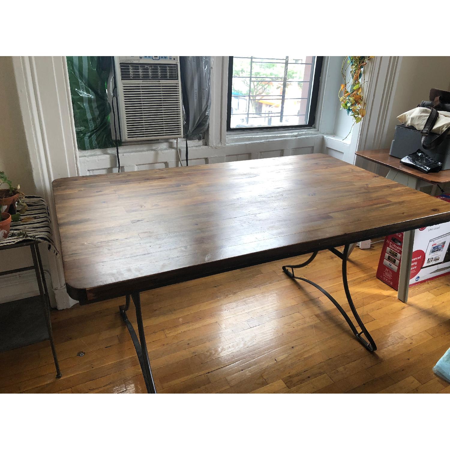 World Market Jackson Rectangular Table w/ Metal Base - image-1