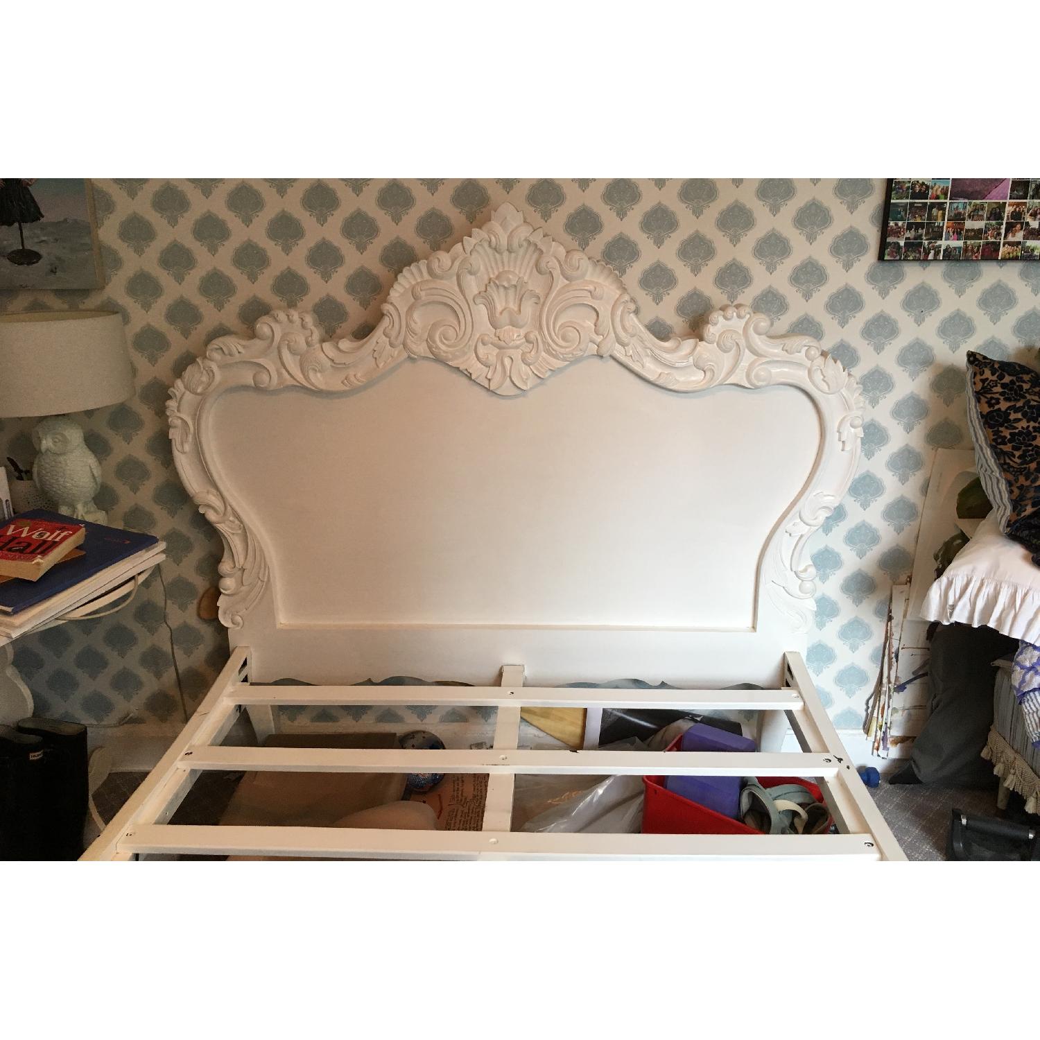 Shabby Chic Style White Bed Frame - image-3