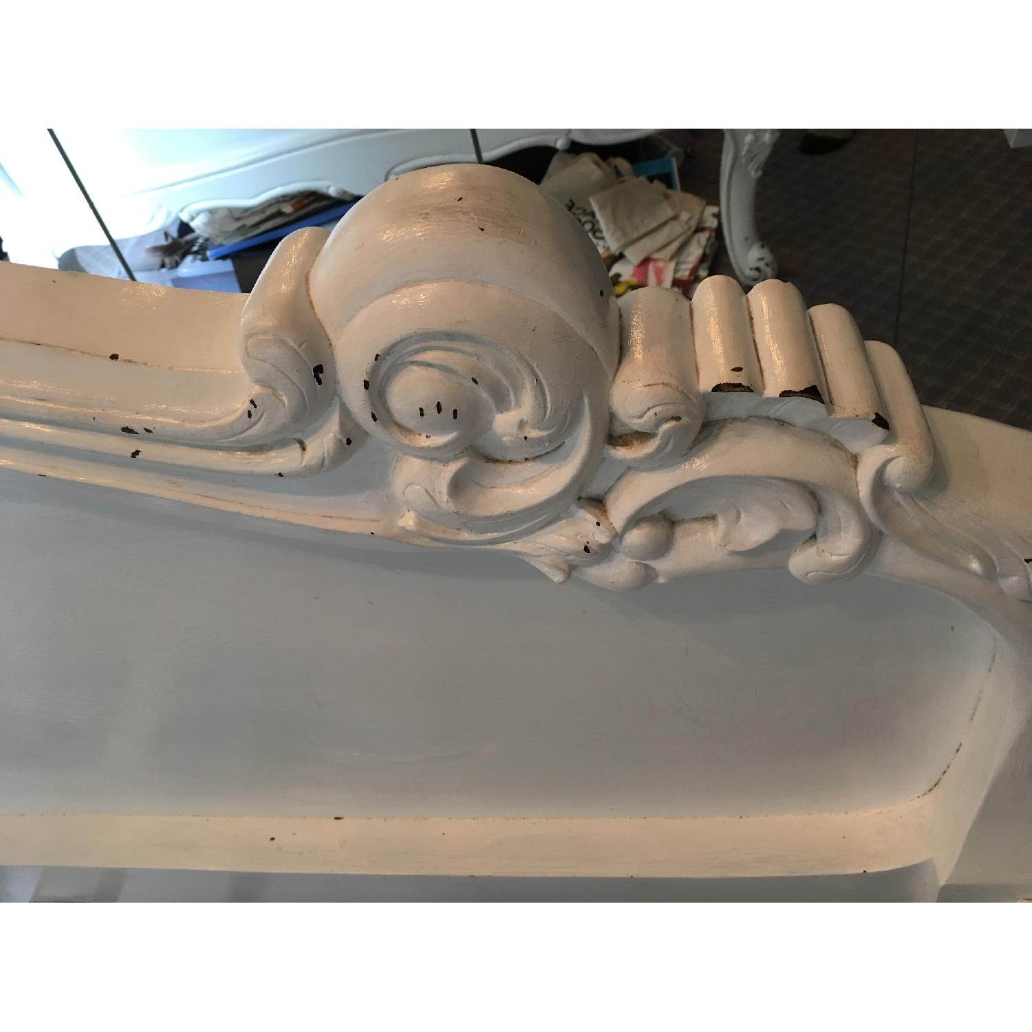 Shabby Chic Style White Bed Frame - image-5