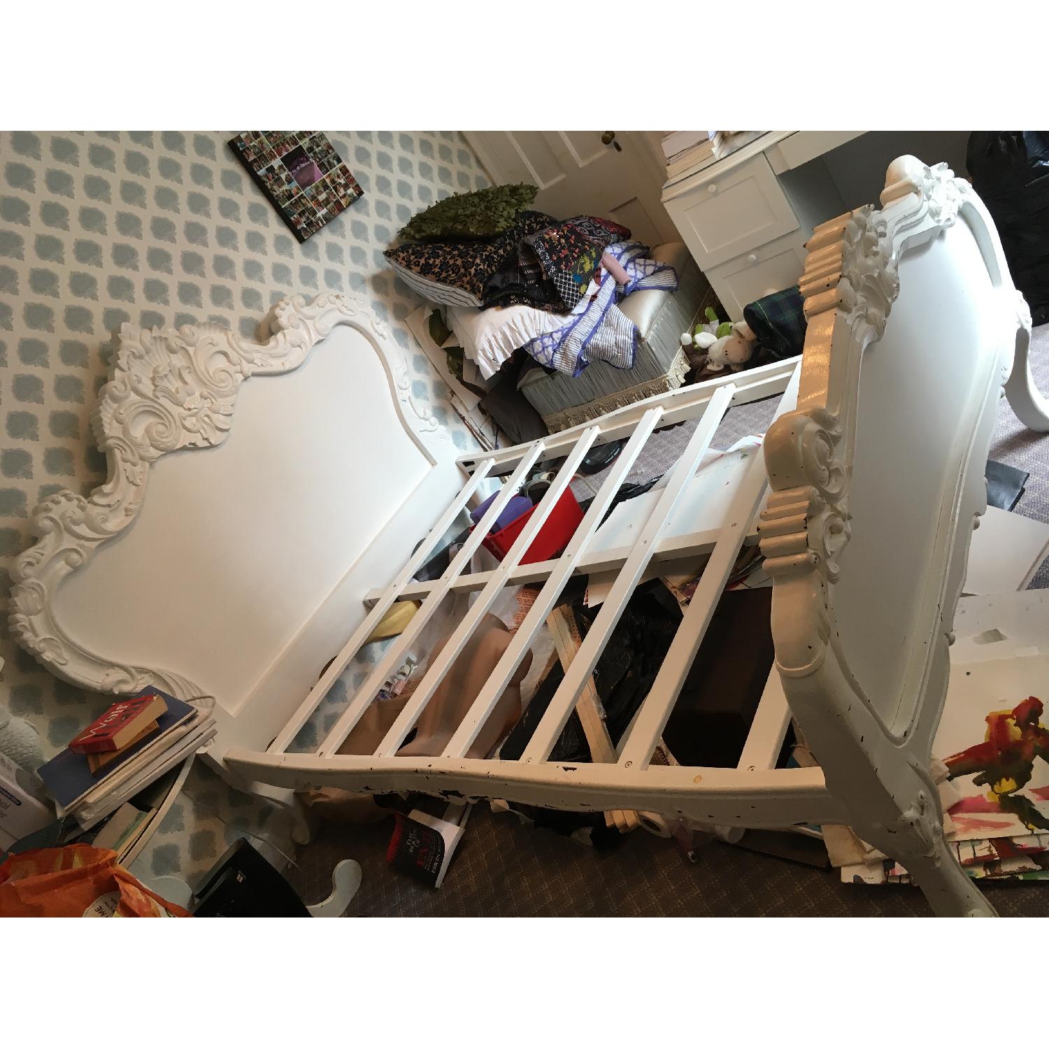 Shabby Chic Style White Bed Frame - image-10