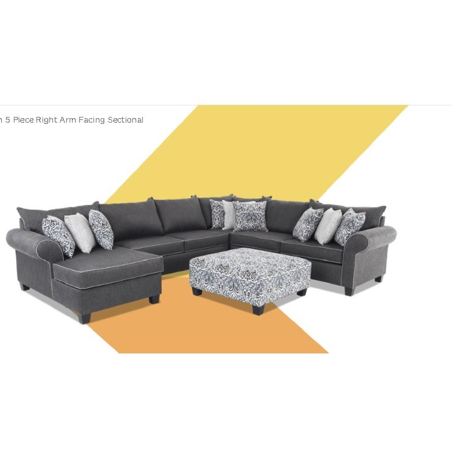 Bob's Ashton 5 Piece Right Arm Facing Sectional Sofa - image-1